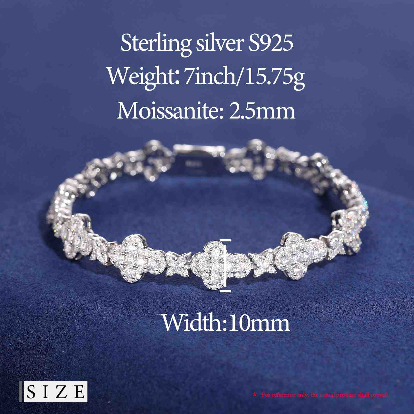10mm Star Cross Link Bracelet