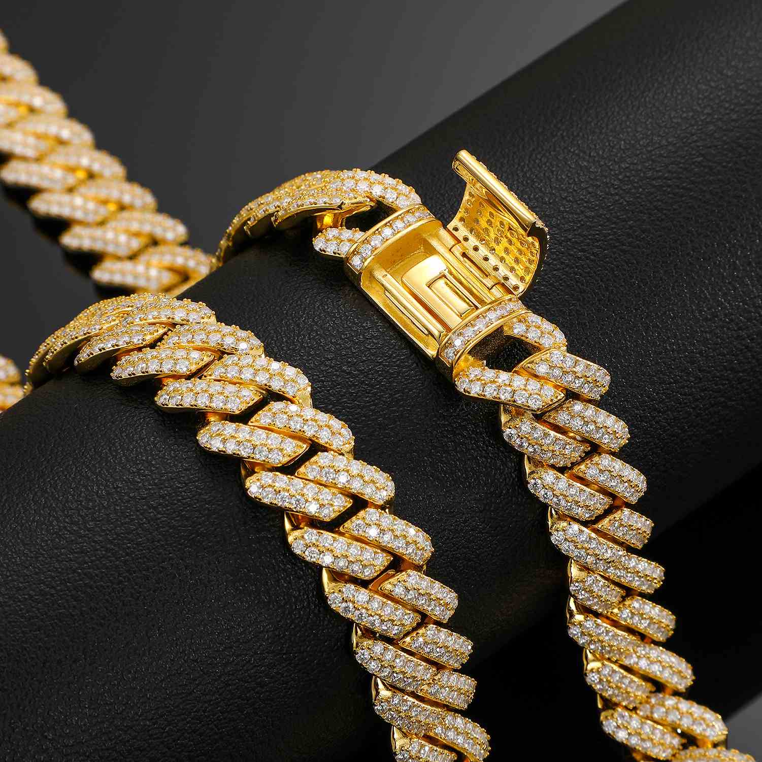 14mm 2 Rows Cuban Link Bracelet