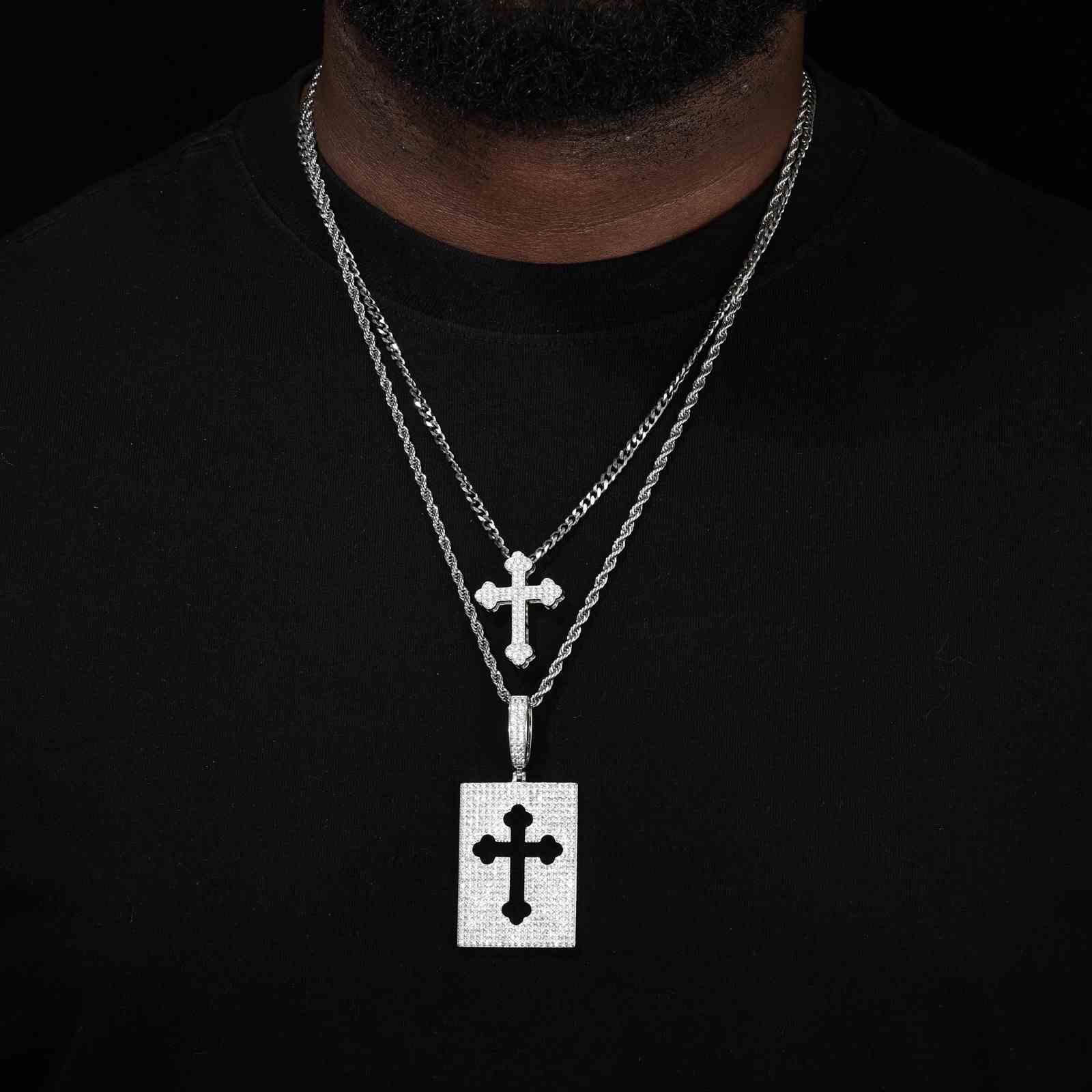 Creative Dual Use Iris Cross Pendant