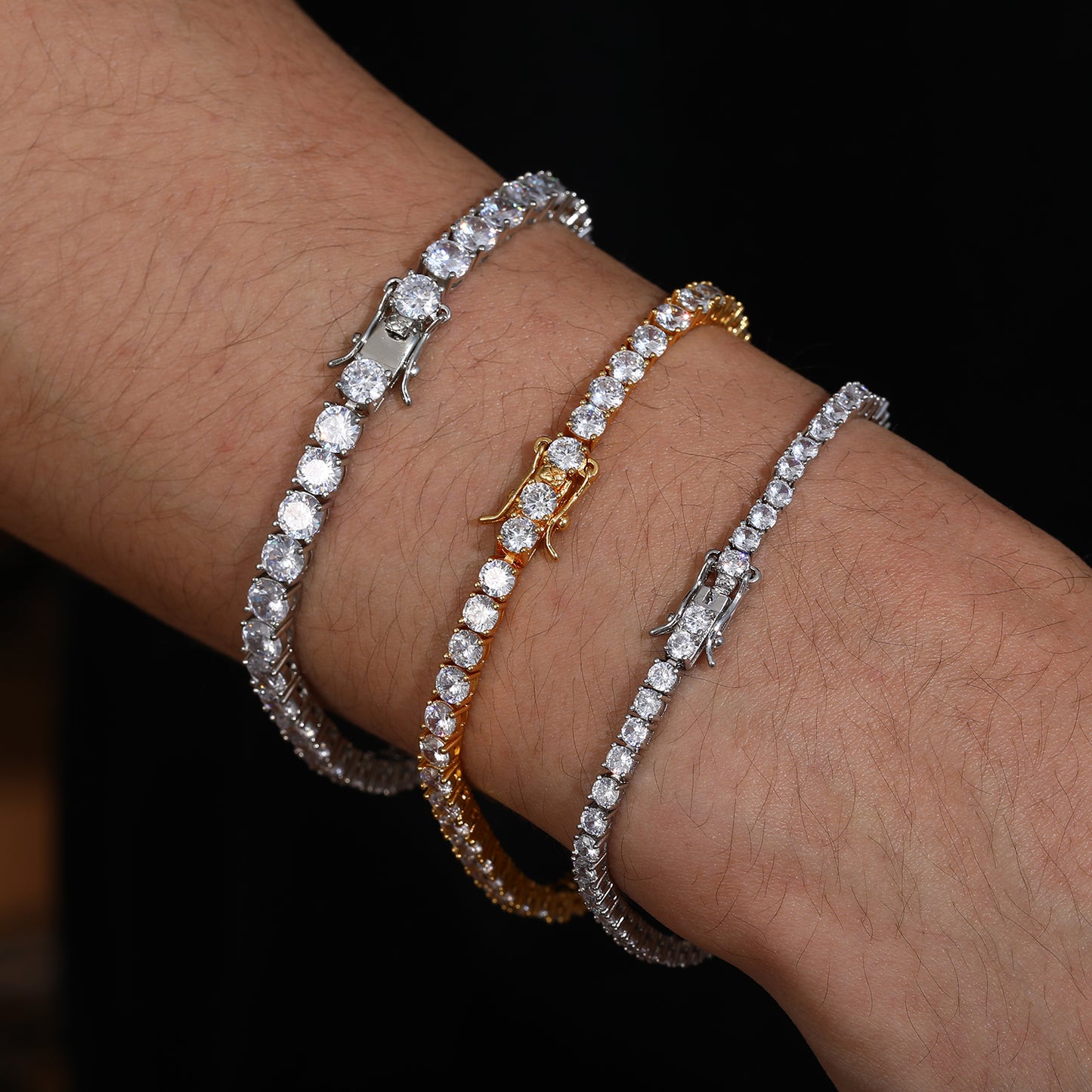 925 Silver Moissanite 4mm Tennis Bracelet TQB0003