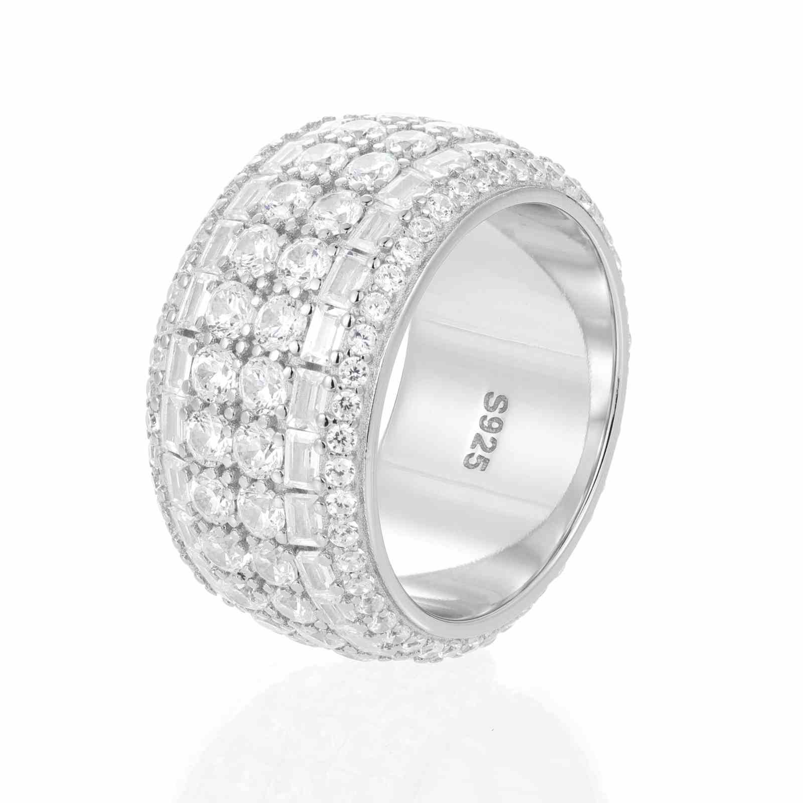 6 Layers Baguette Band Ring