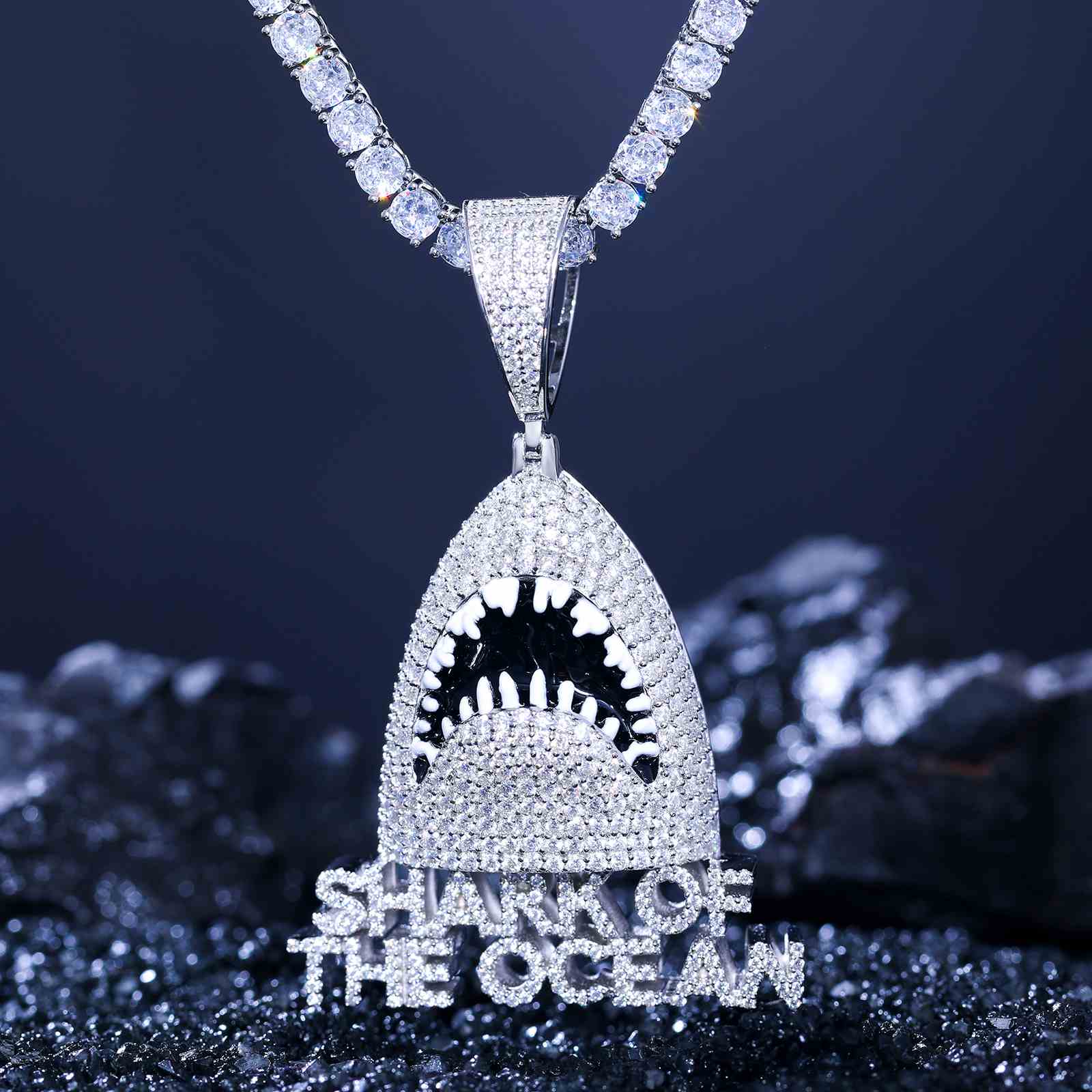 Shark Head Letter Pendant