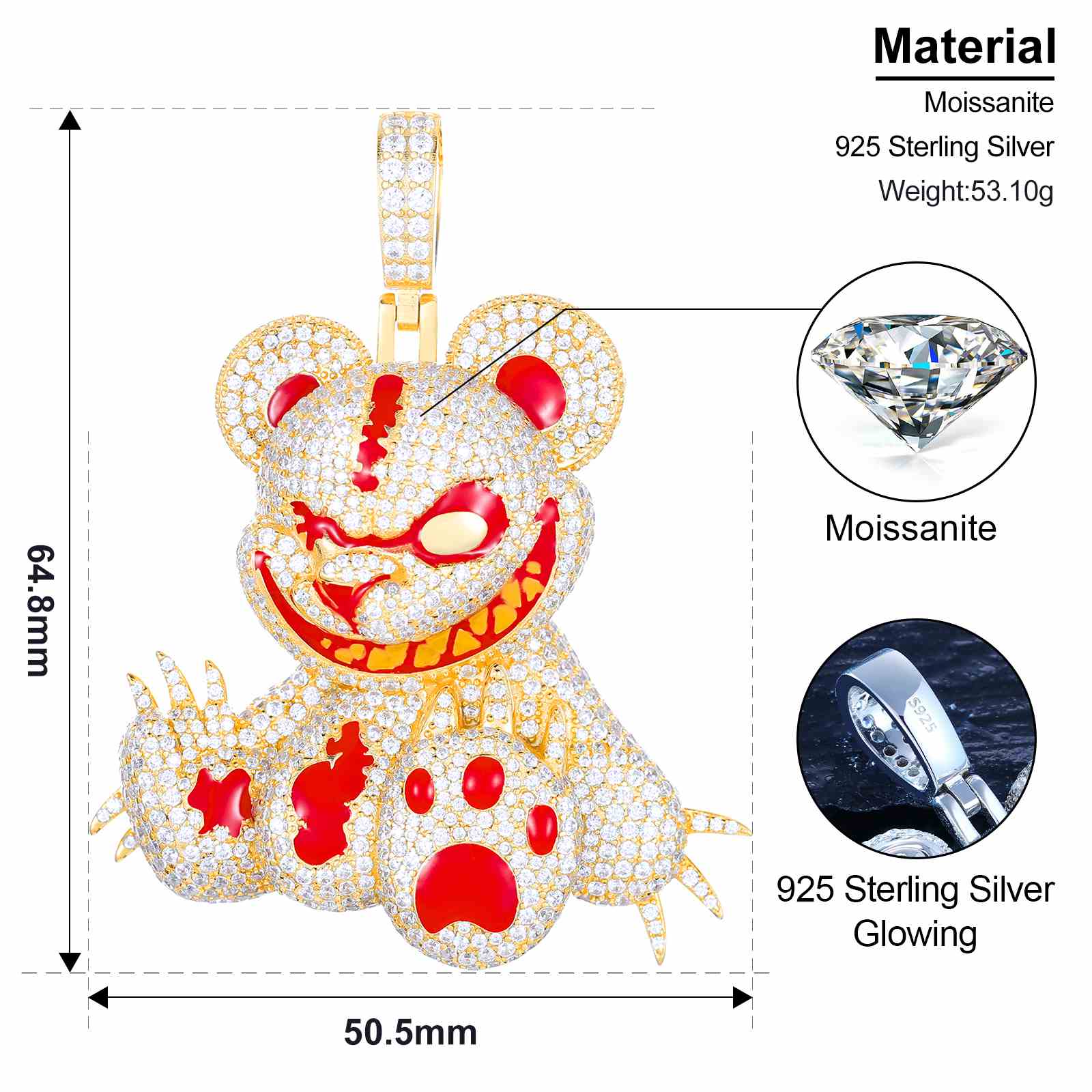 Animal Evil Bear Pendant