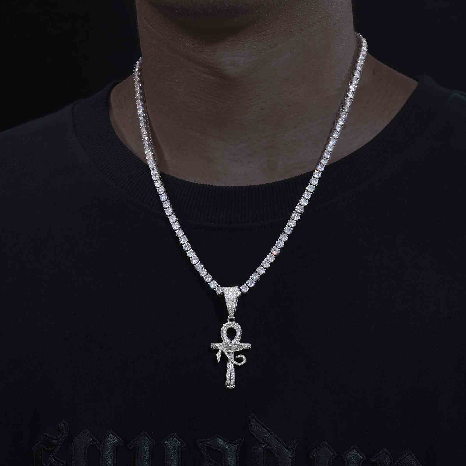 Evil Eye Ankh Cross Pendant