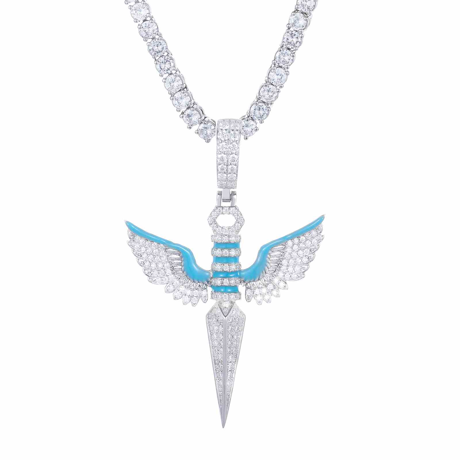 Glow In The Dark Dagger Wing Pendant