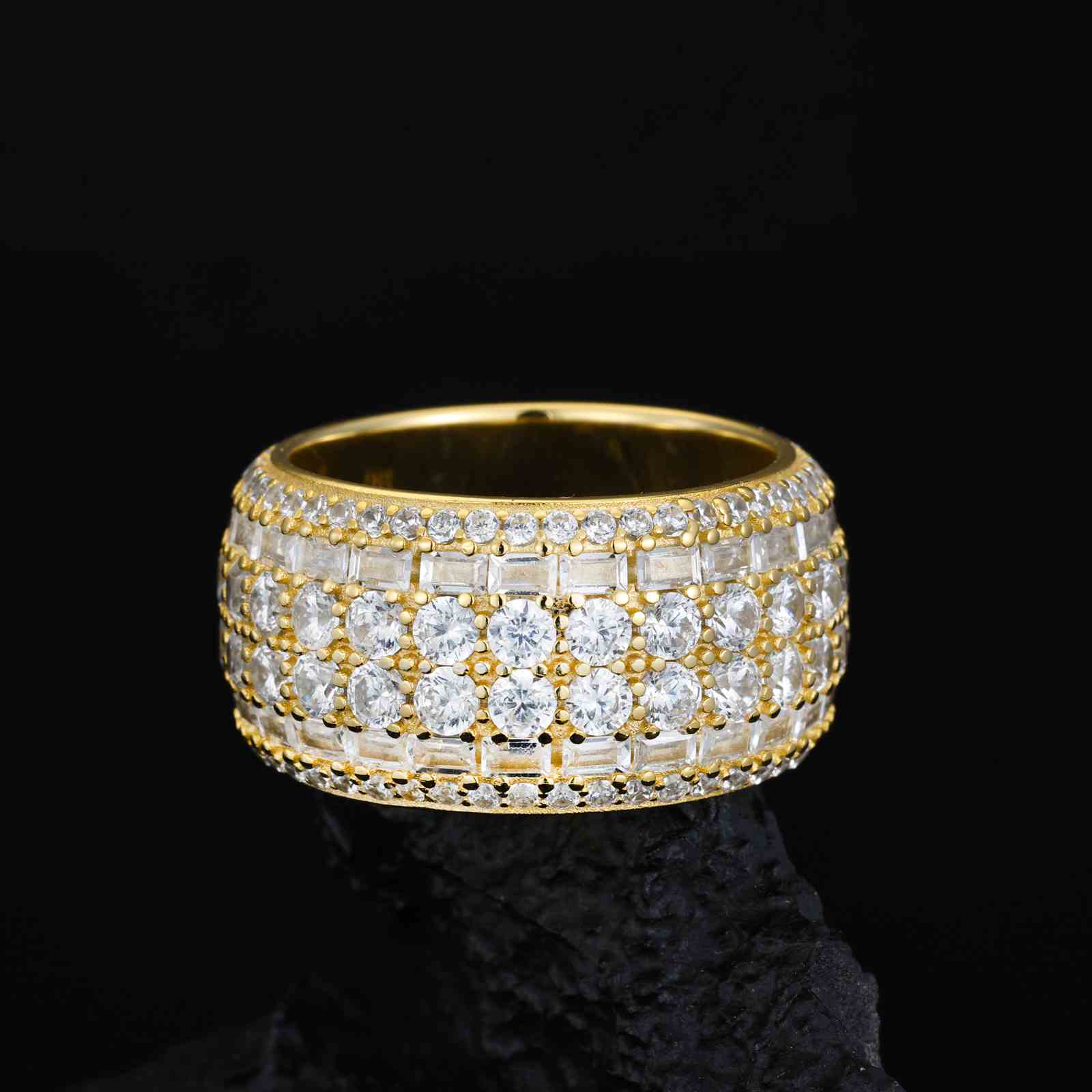 6 Layers Baguette Band Ring