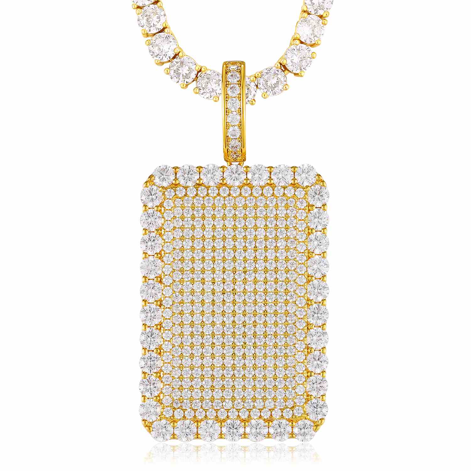 Square Tag Charm Pendant