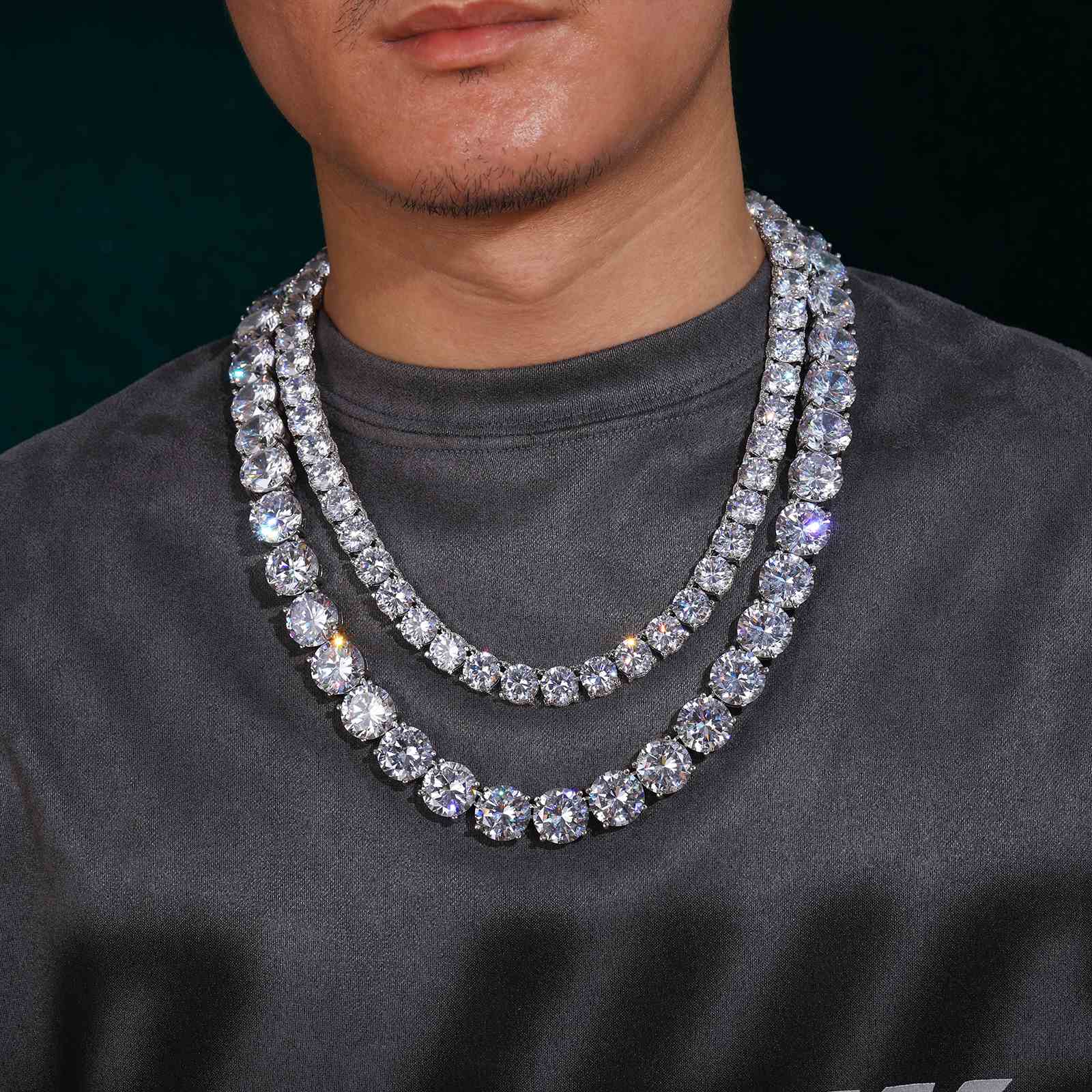 10mm Cluster Tennis Chain