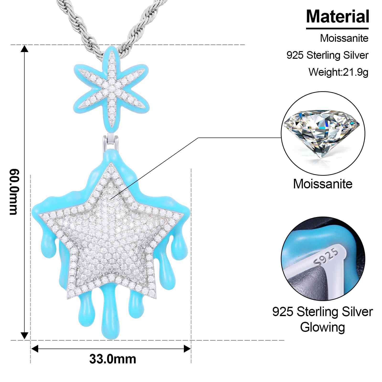 Glow In The Dark Star Pendant