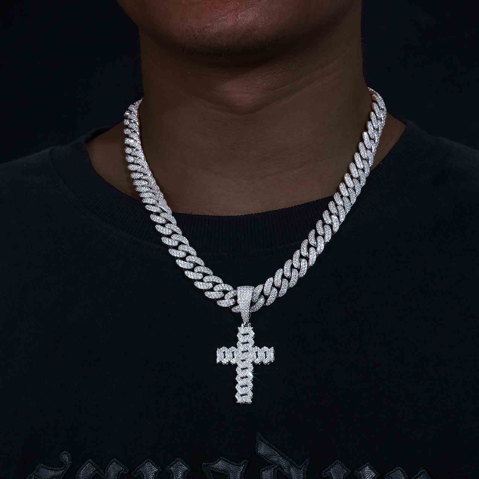 Iced Out Cuban Cross Pendant