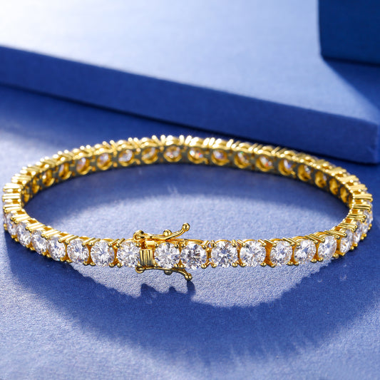 925 Silver Moissanite 3mm Tennis Bracelet TQB0002