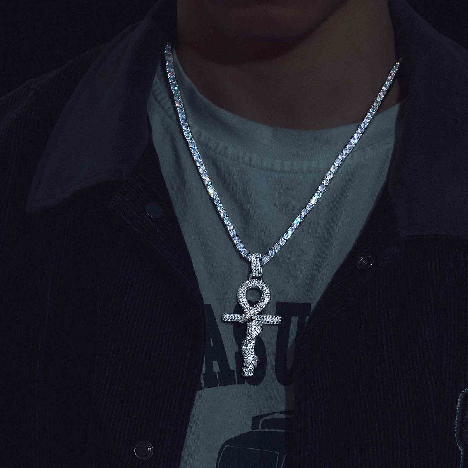 Snake Ankh Cross Pendant