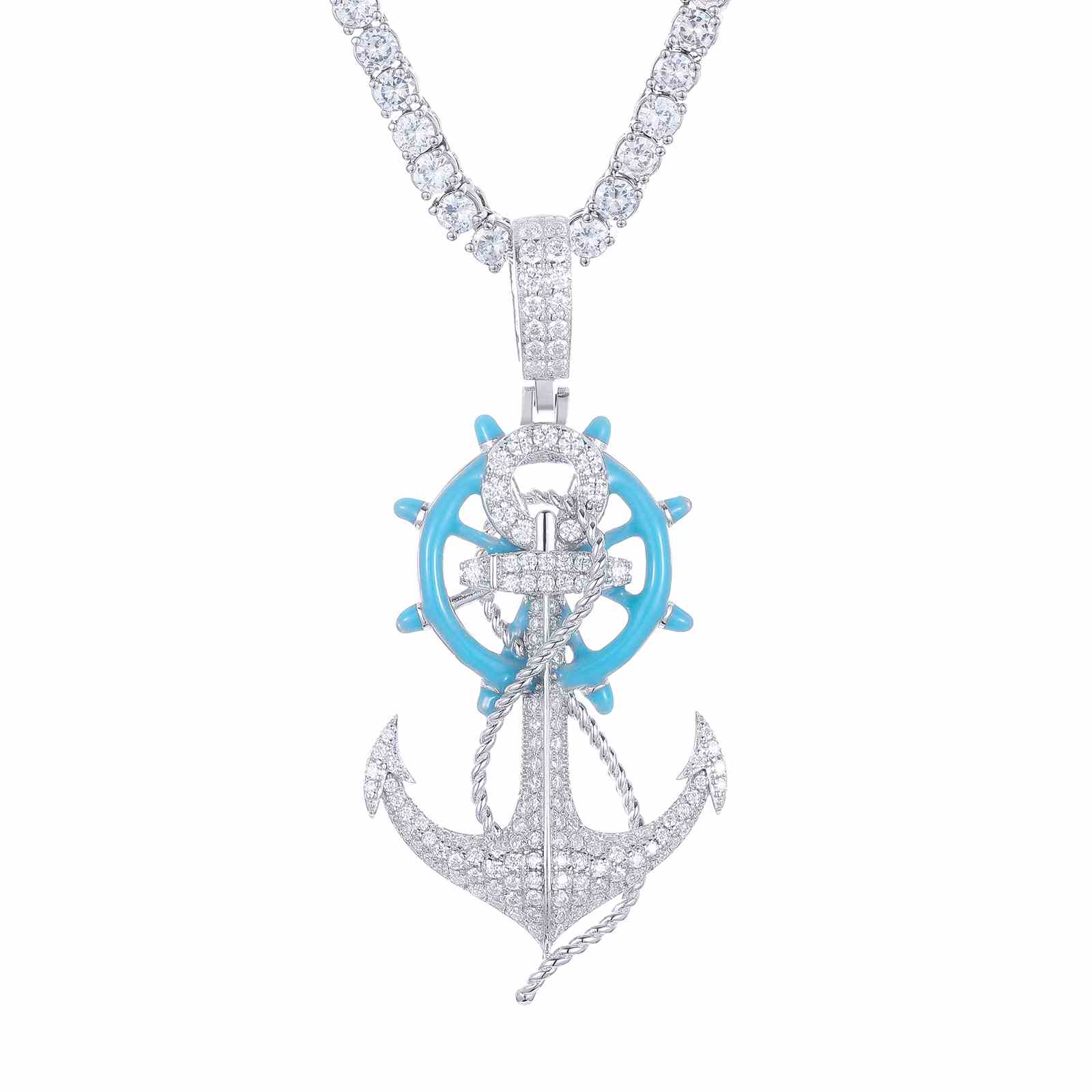 Glow In The Dark Rudder Anchor Pendant