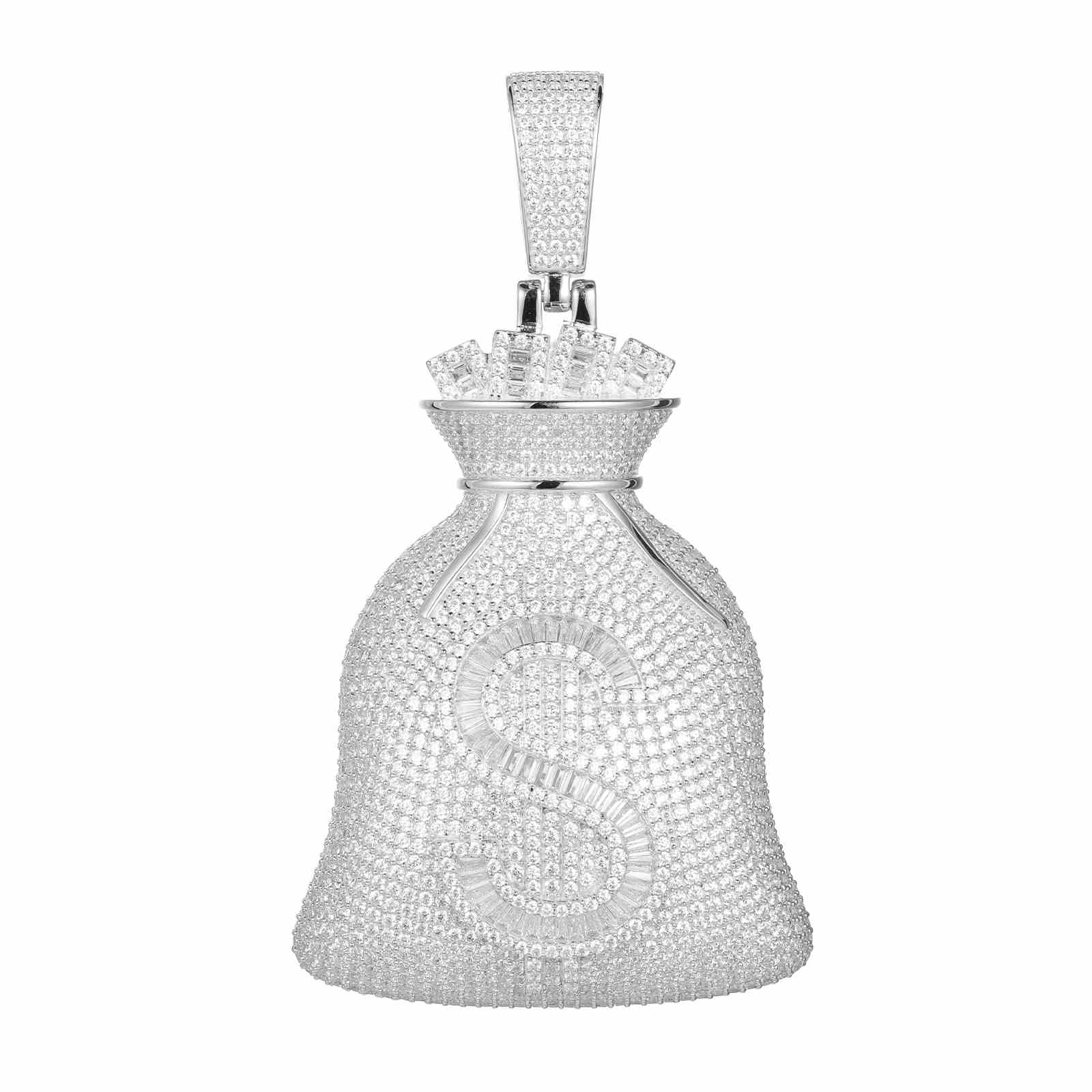 3 Sizes Baguette Dollar Money Bag Pendant