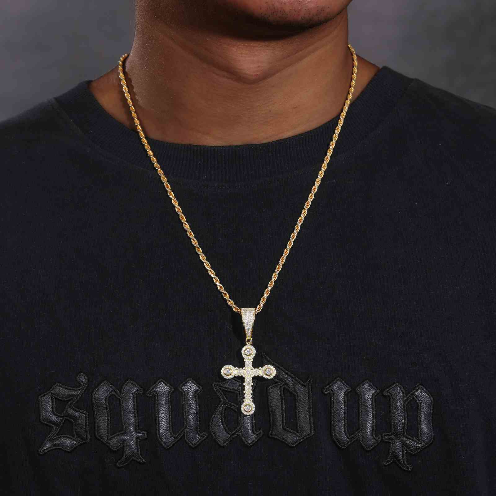 Star-studded Cross Pendant
