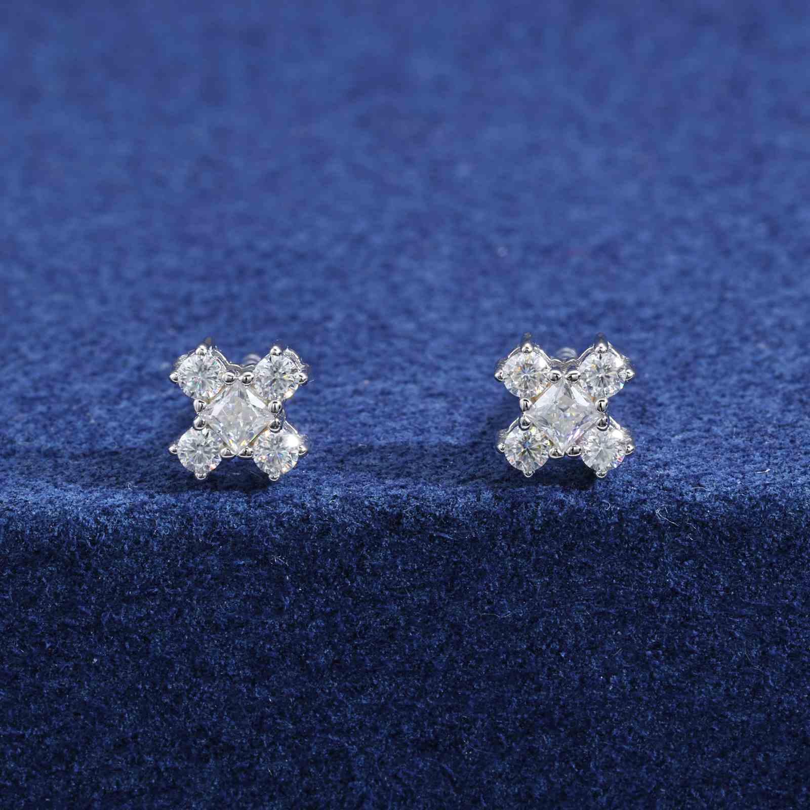 Princess Cut Stud Earring