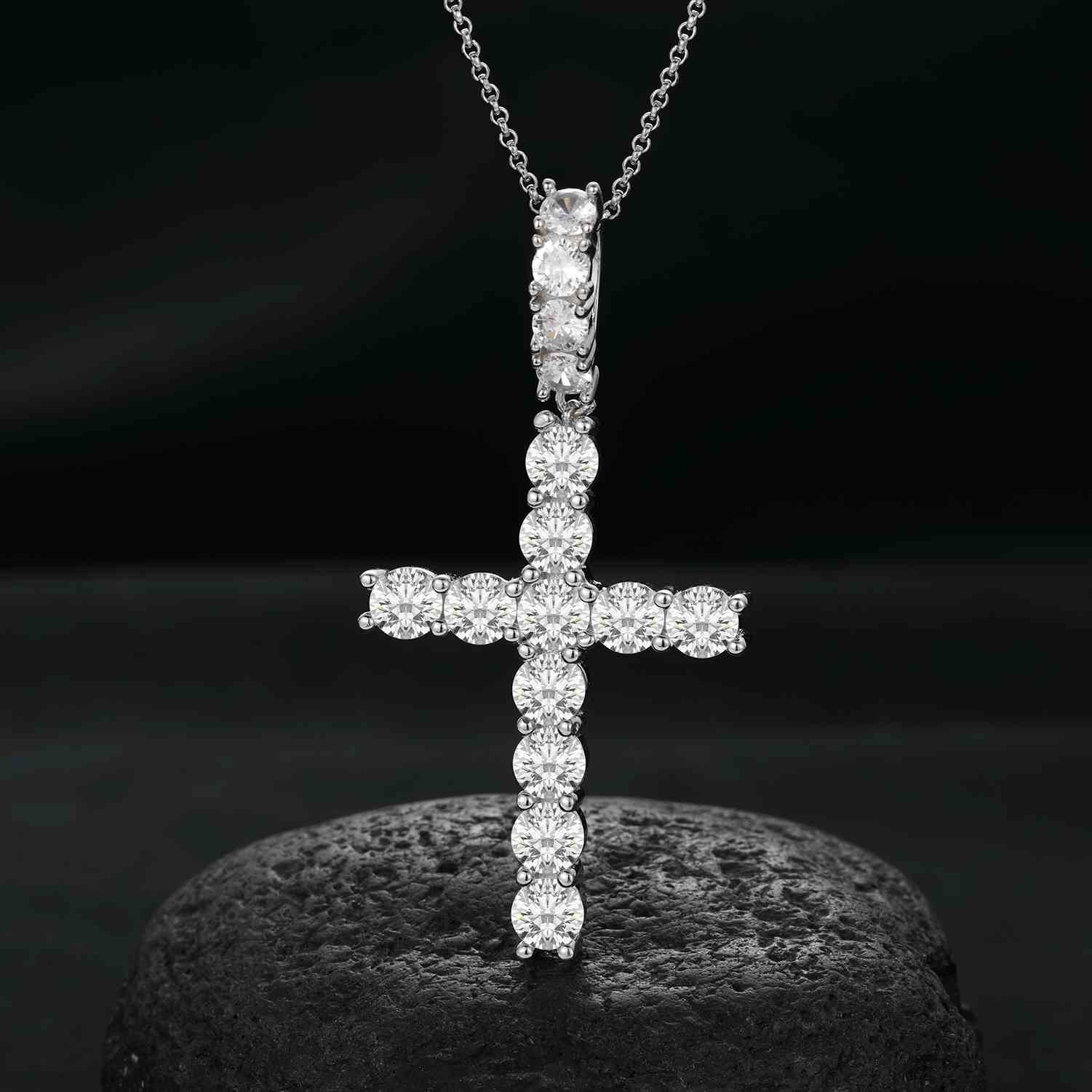1 Row Iced Out Cross Pendant