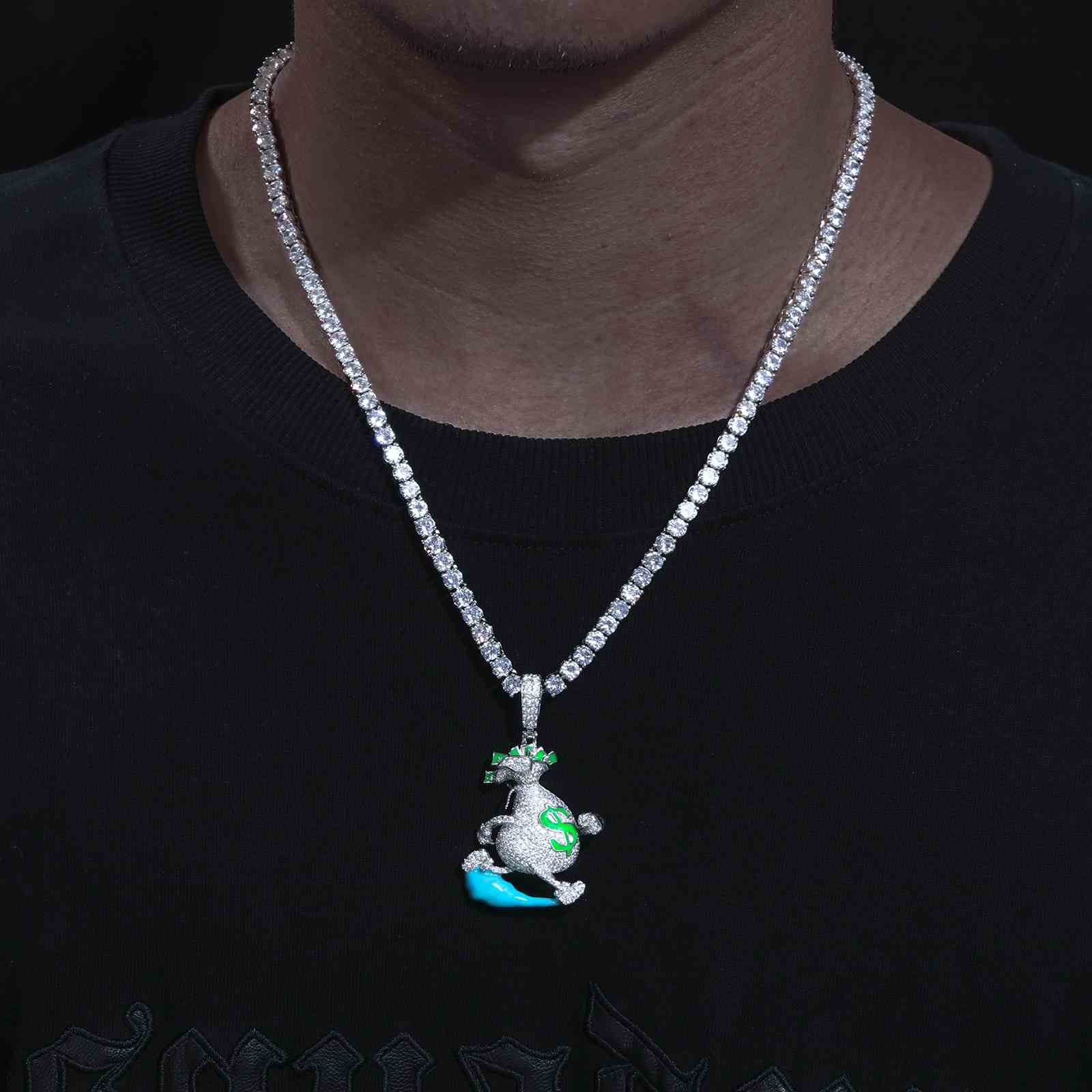 Glow In The Dark Money Bag Pendant