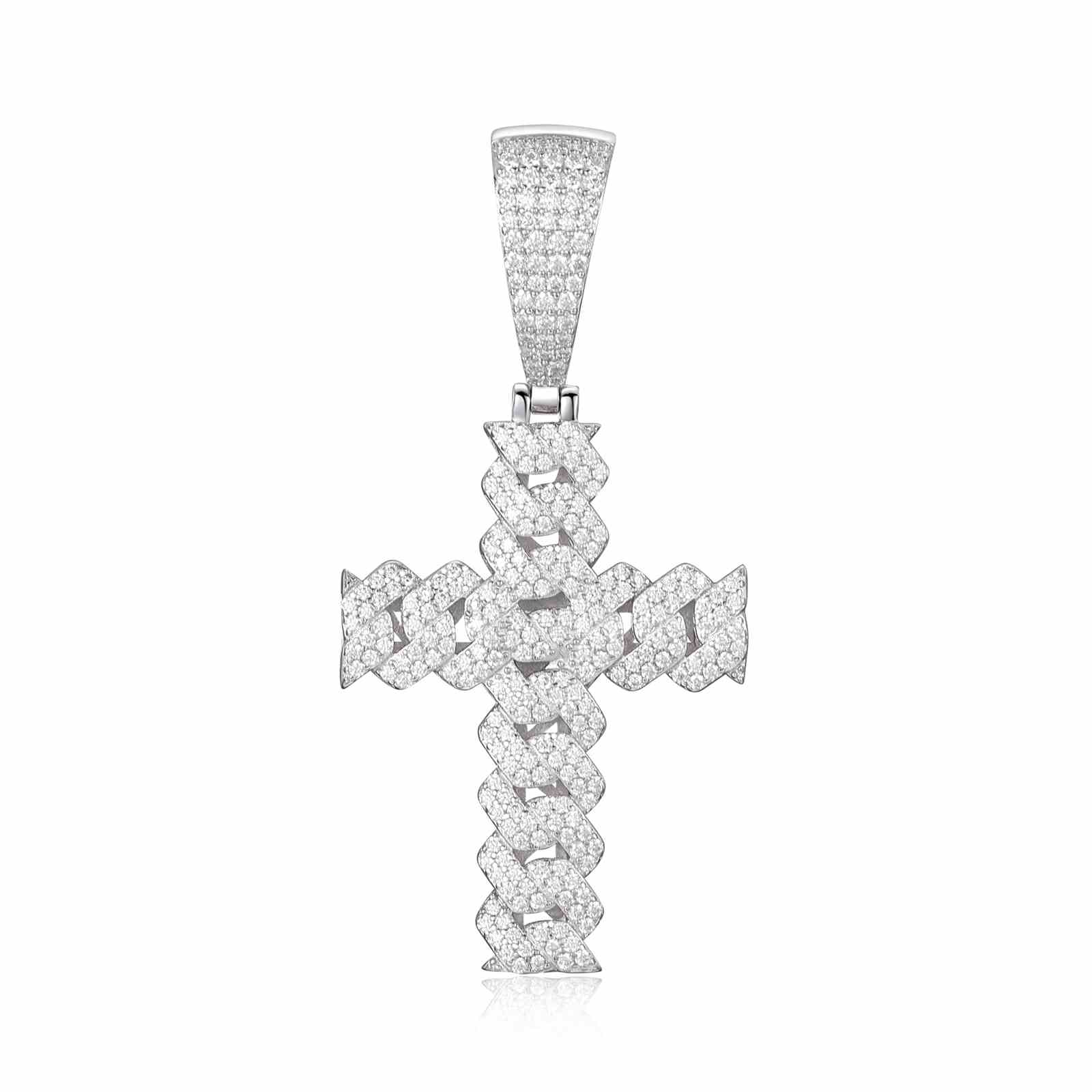 Iced Out Cuban Cross Pendant