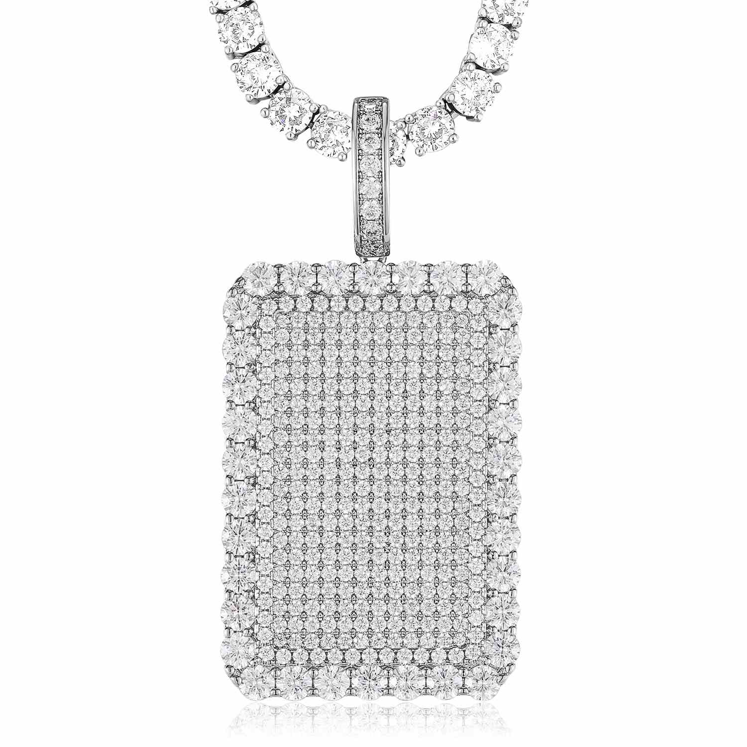 Square Tag Charm Pendant
