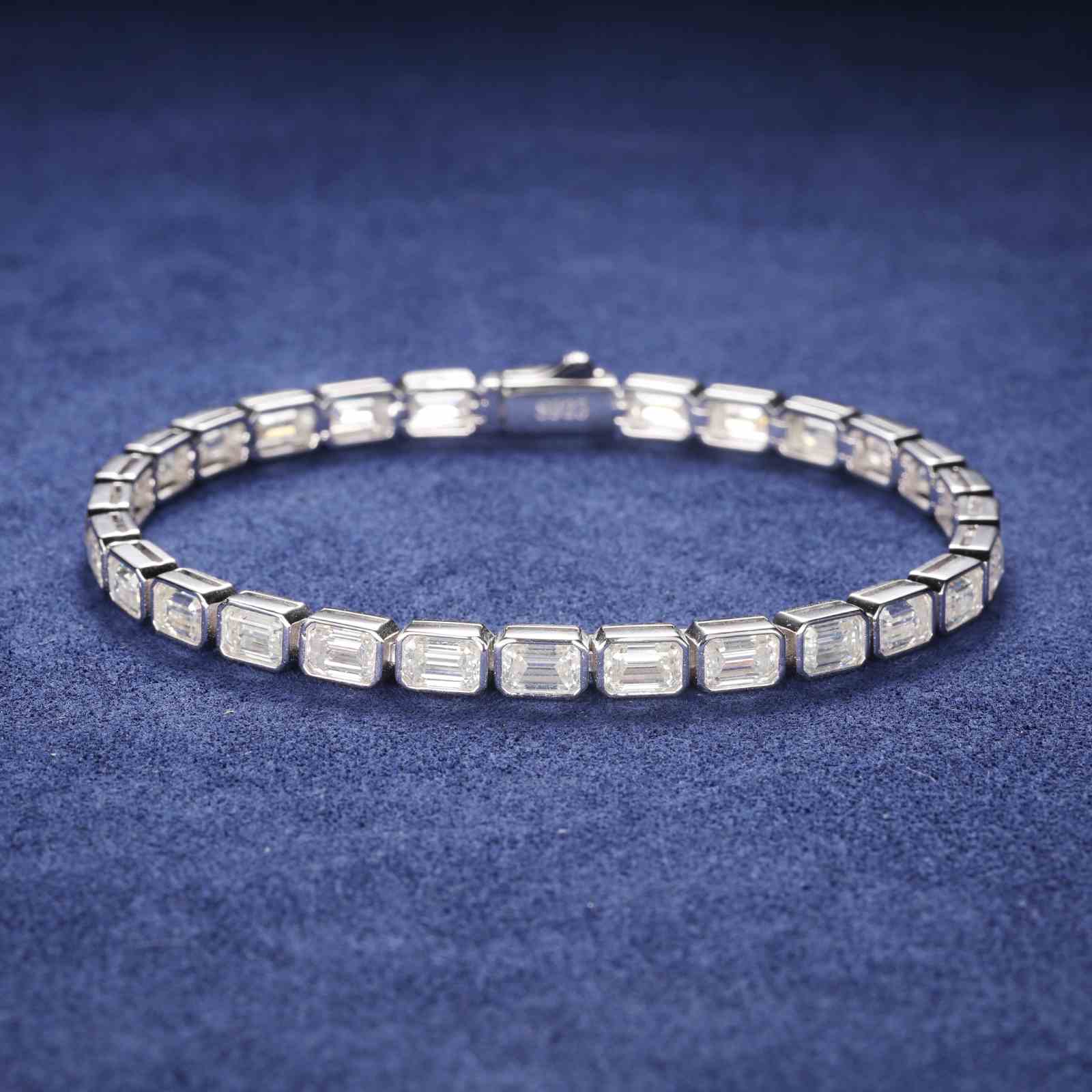 5mm Baguette Moissanite Tennis Bracelet