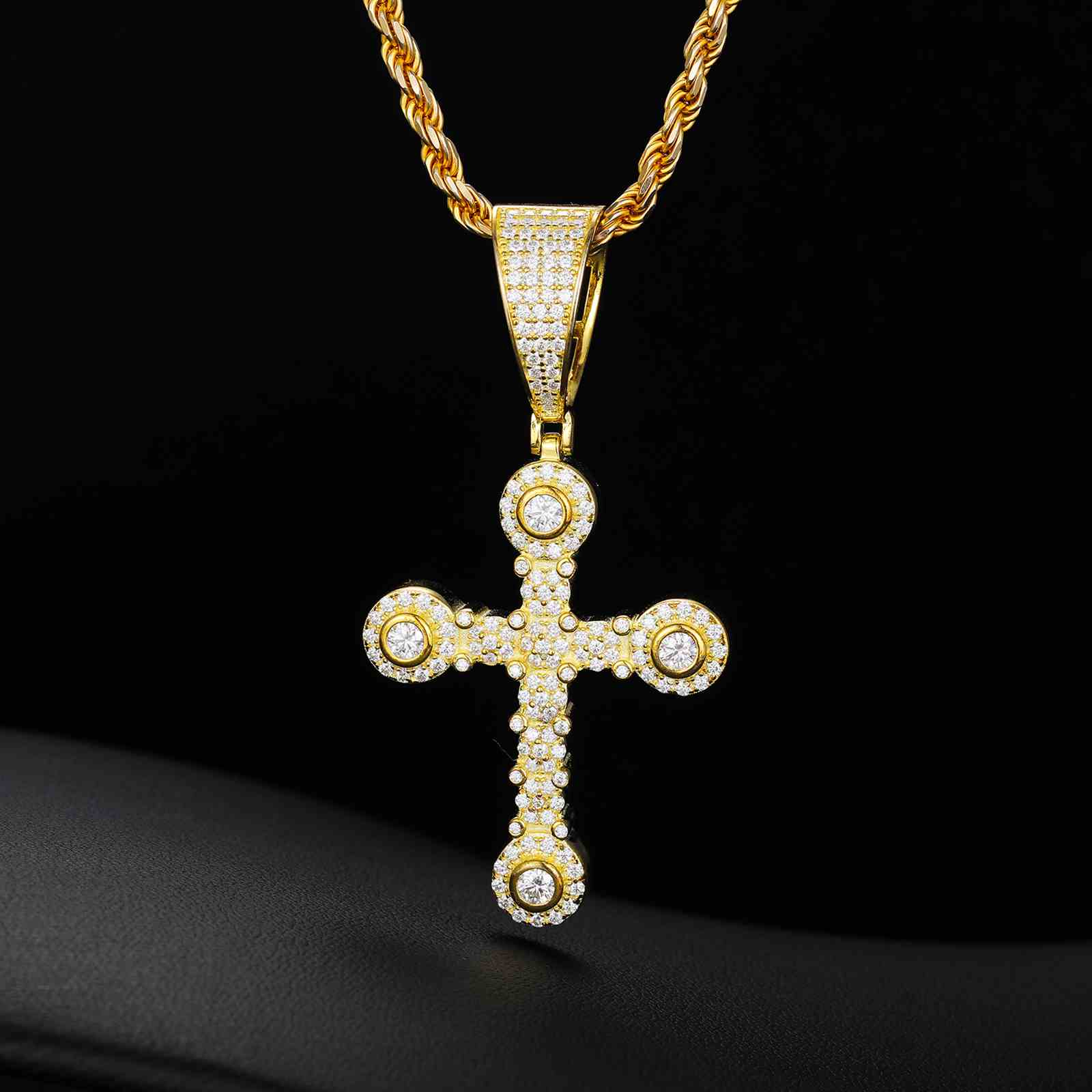 Star-studded Cross Pendant