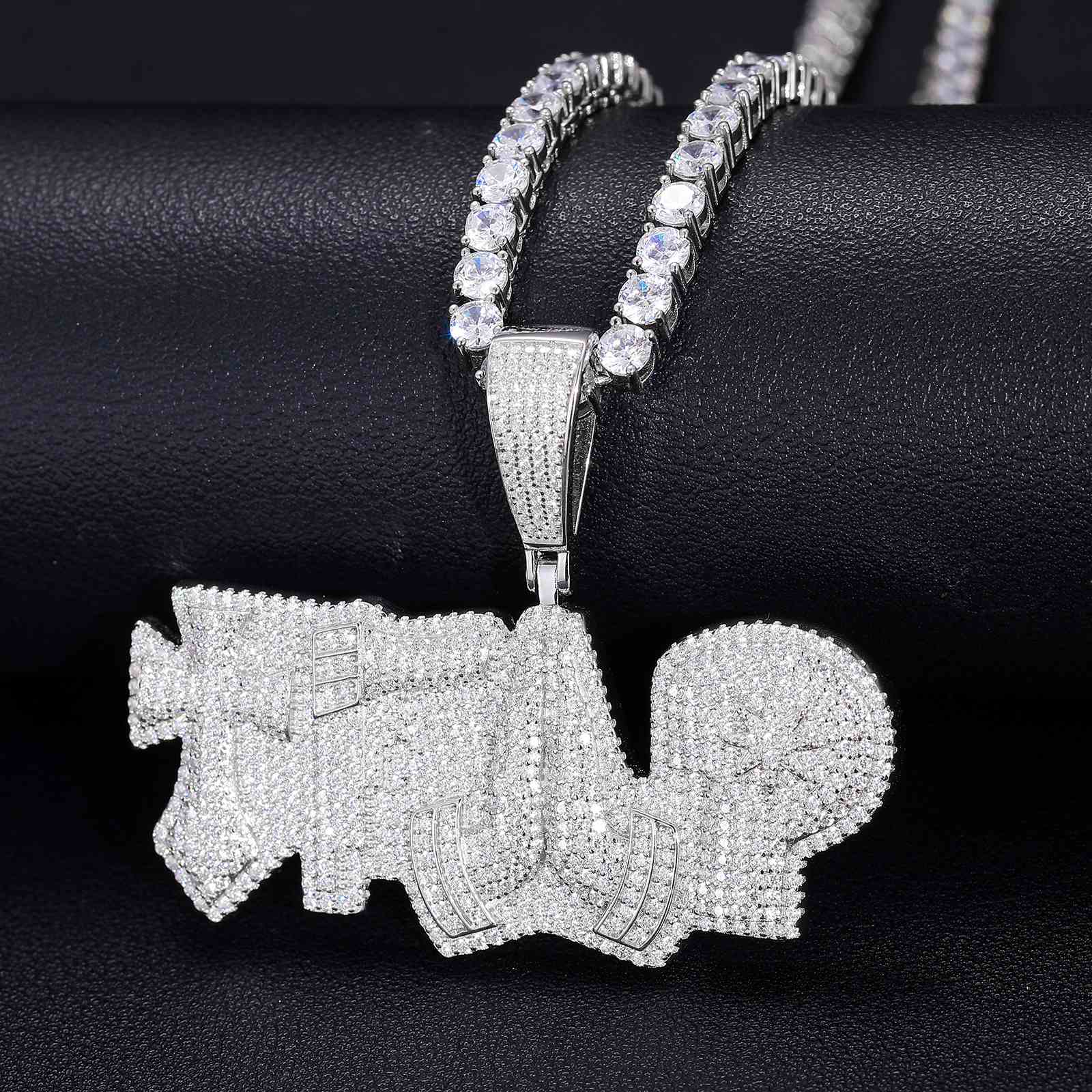 Cross Gun Prayer Hand Charm Pendant