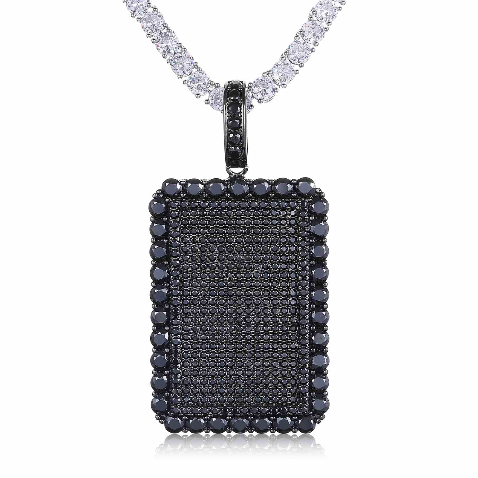 Square Tag Charm Pendant