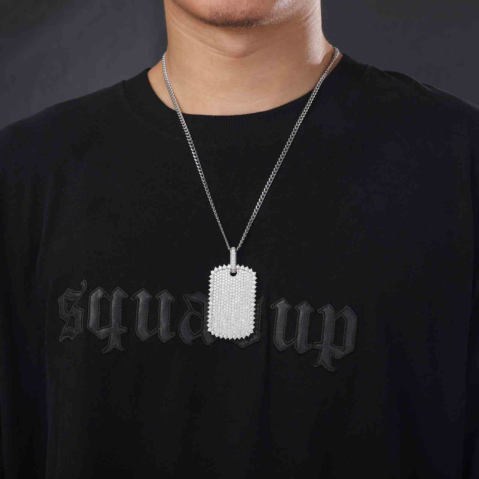 Iced Out Tag Pendant