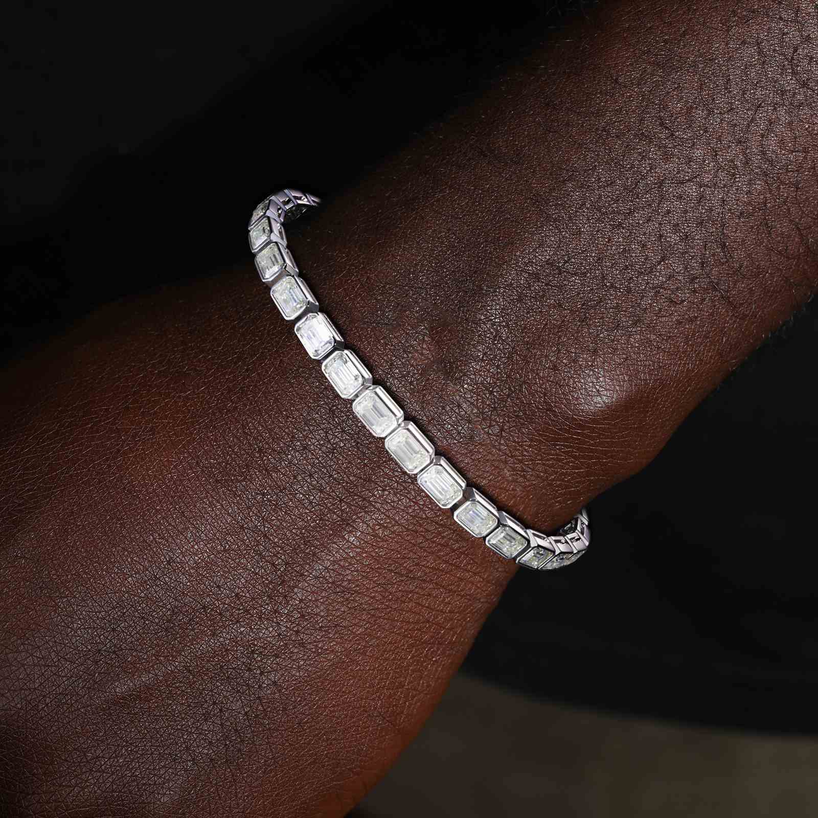 5mm Baguette Moissanite Tennis Bracelet