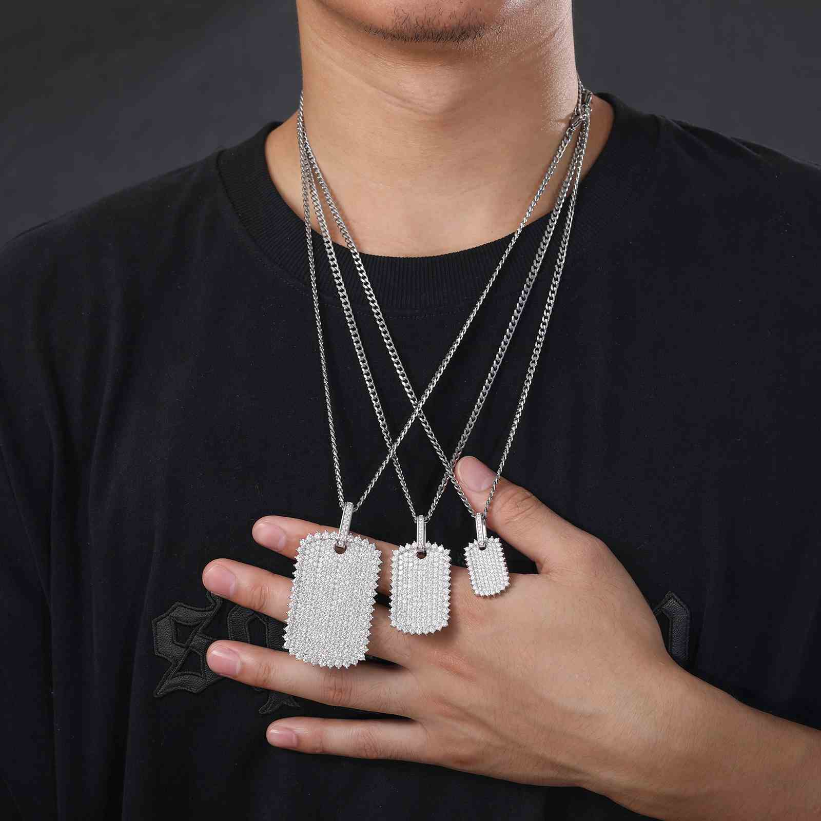 Iced Out Tag Pendant