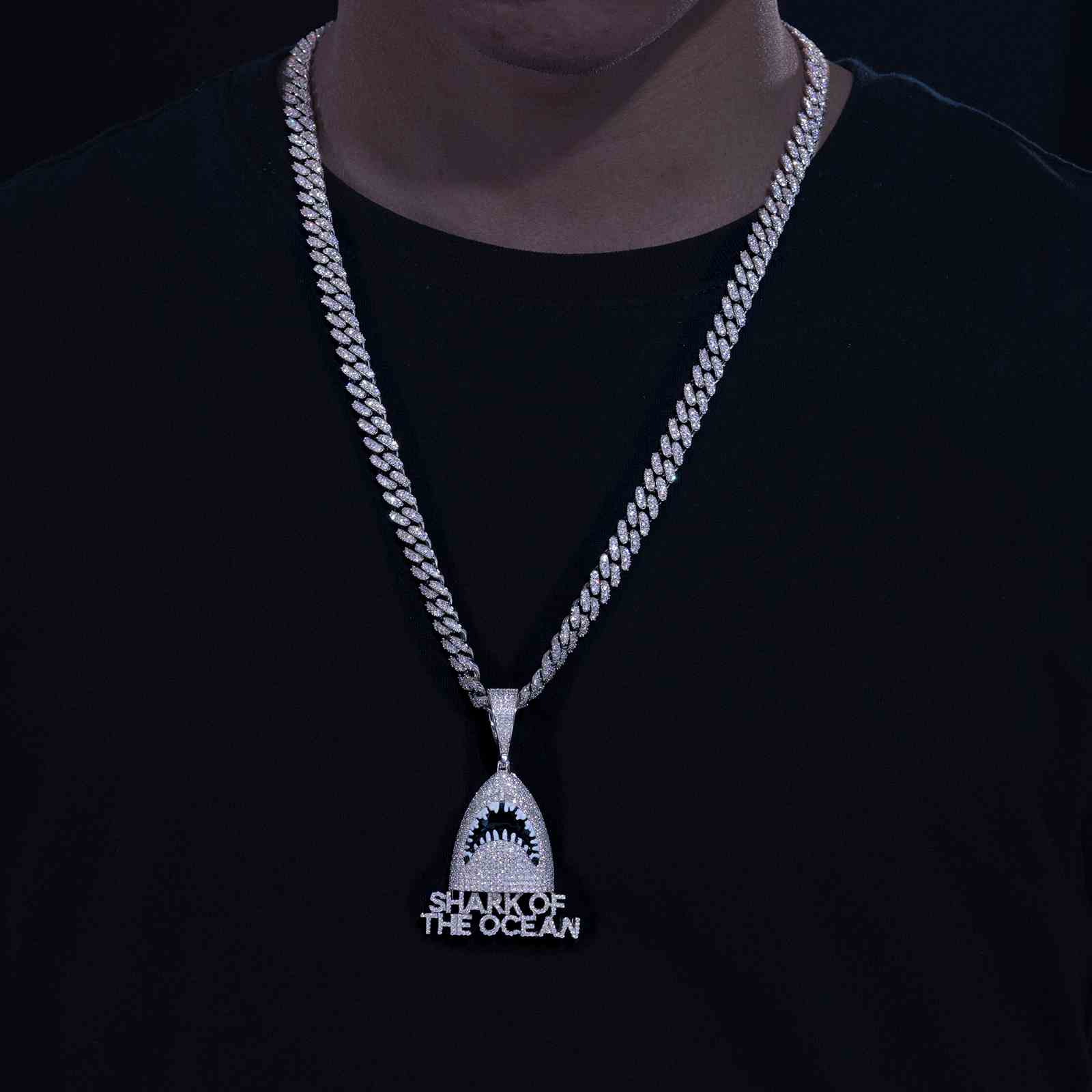 Shark Head Letter Pendant