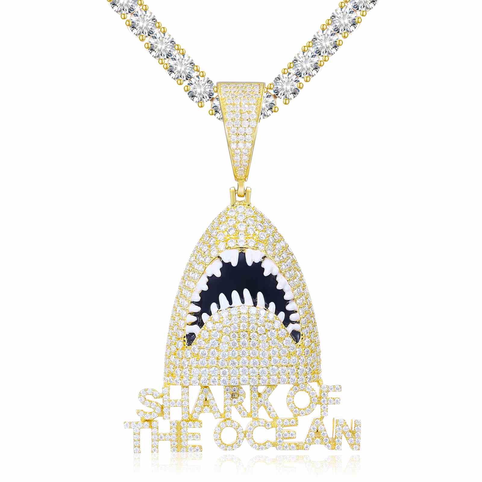 Shark Head Letter Pendant