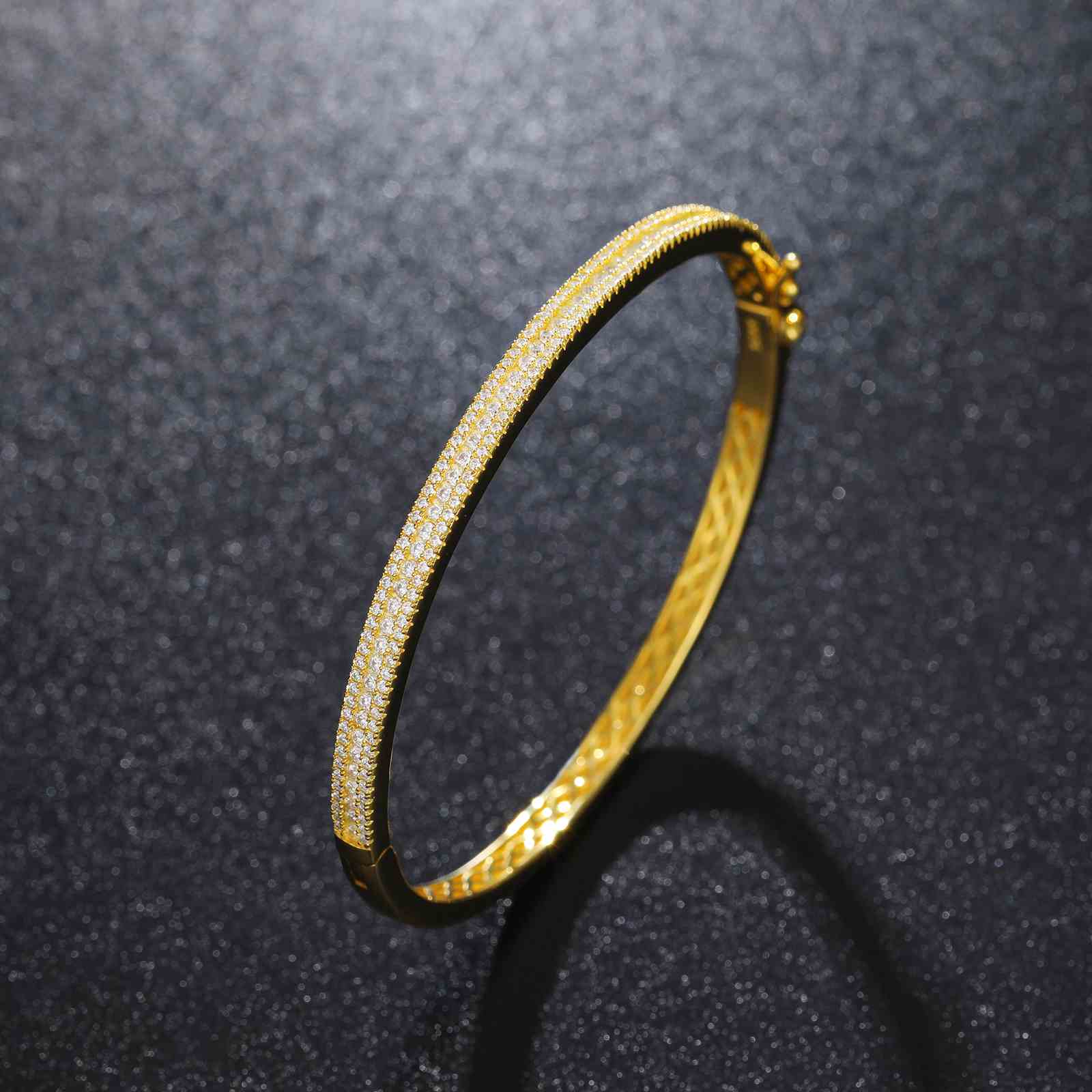 4mm 3 Rows Bracelet Bangle