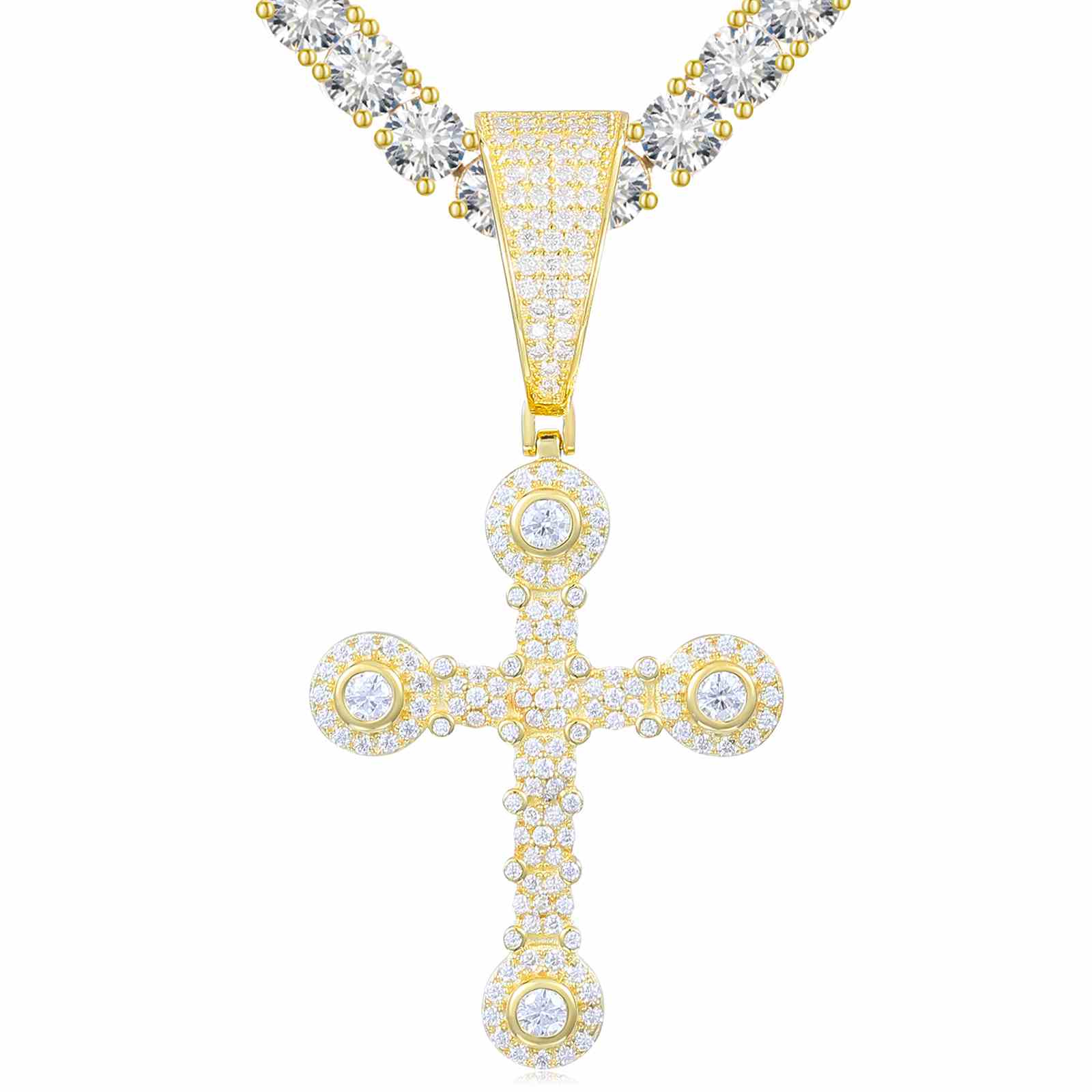 Star-studded Cross Pendant