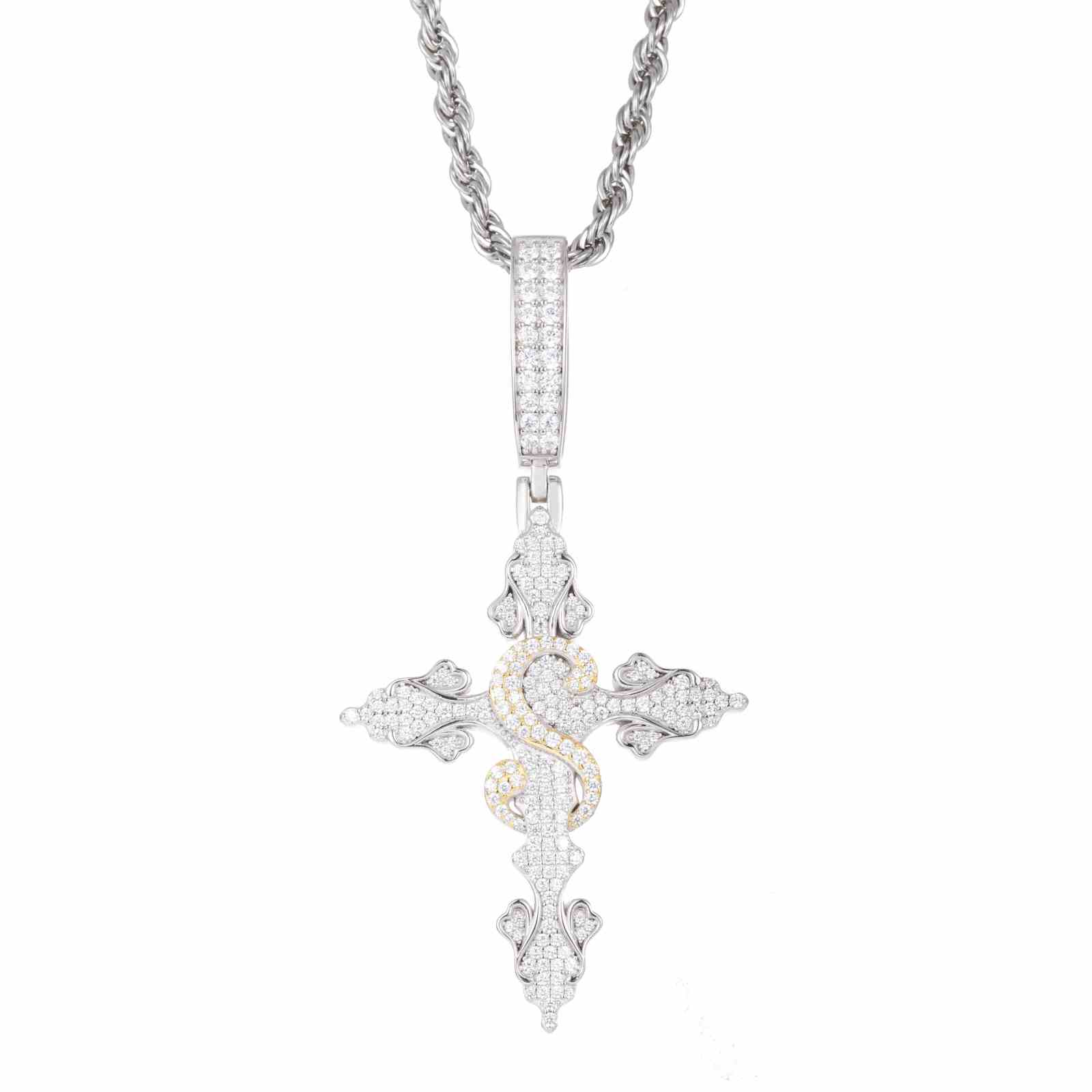 Dollar Sign Arrow Cross Pendant