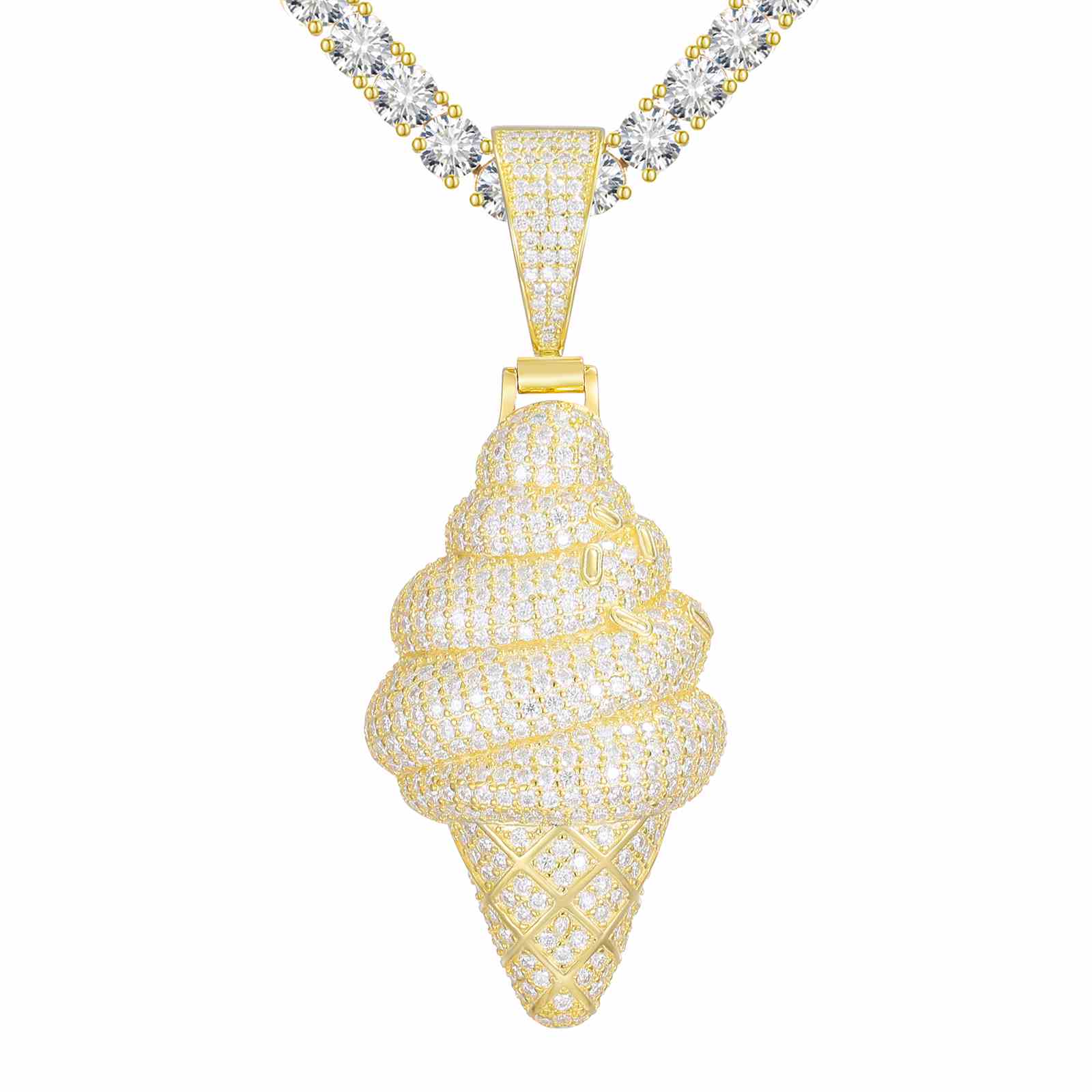 Iced Out Ice Cream Pendant