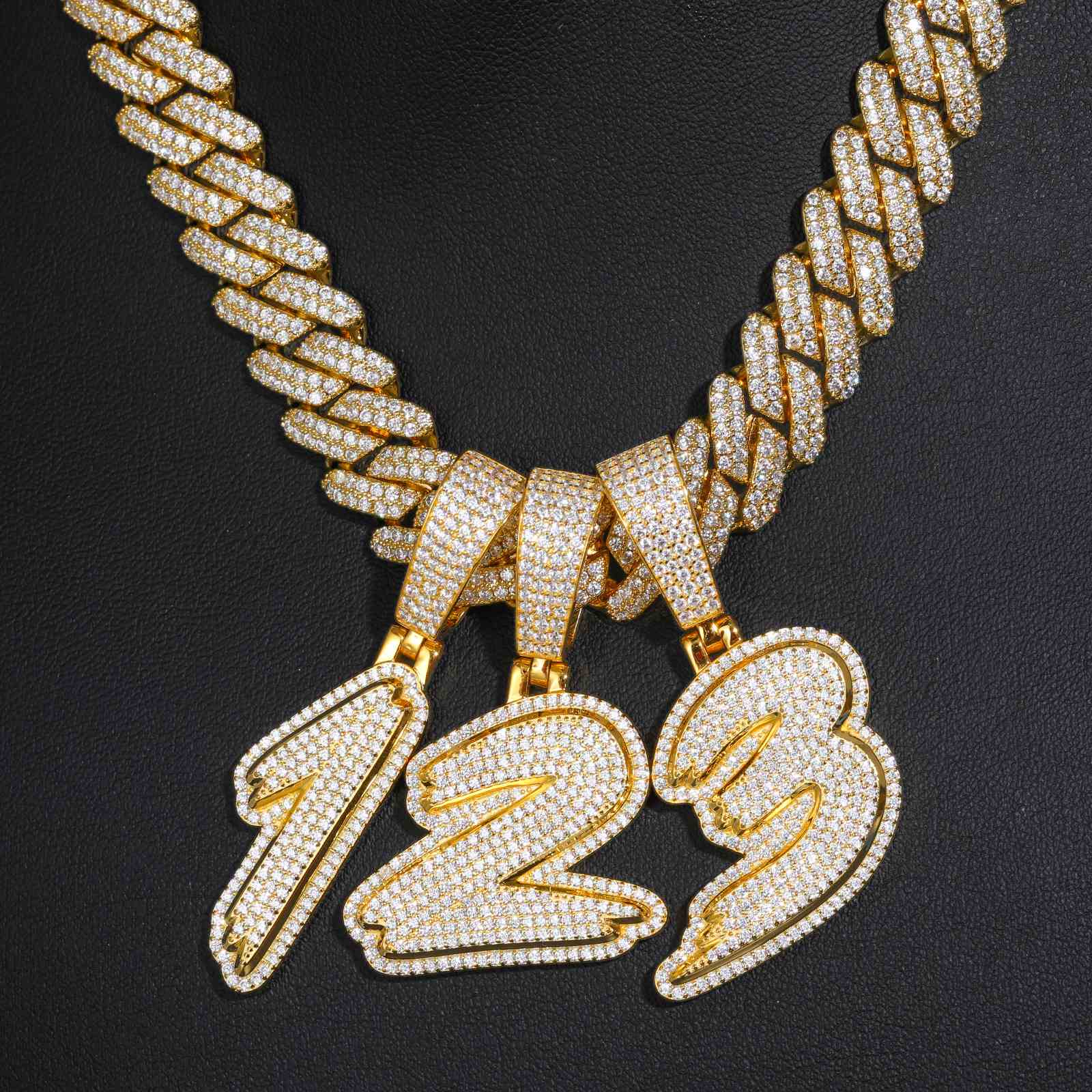 Iced Out Number Pendant