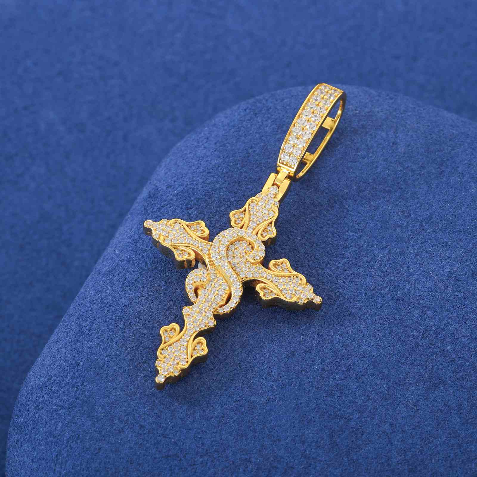 Dollar Sign Arrow Cross Pendant