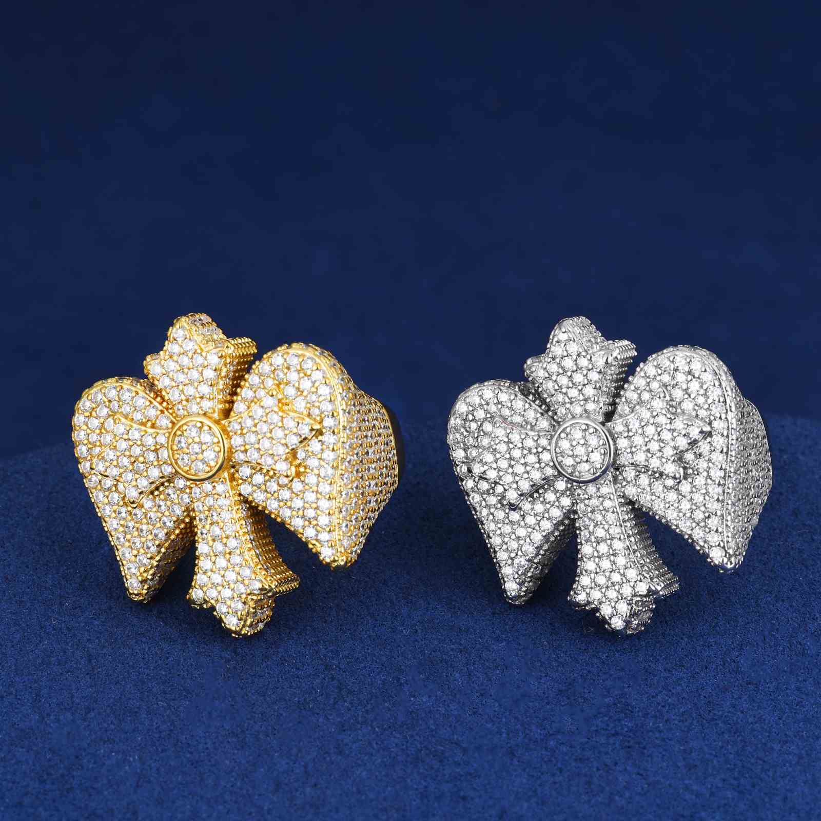 Iced Out Wing Iris Ring