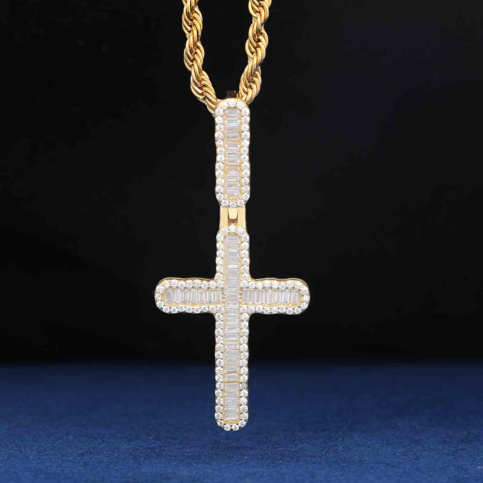 Baguette Cross Pendant