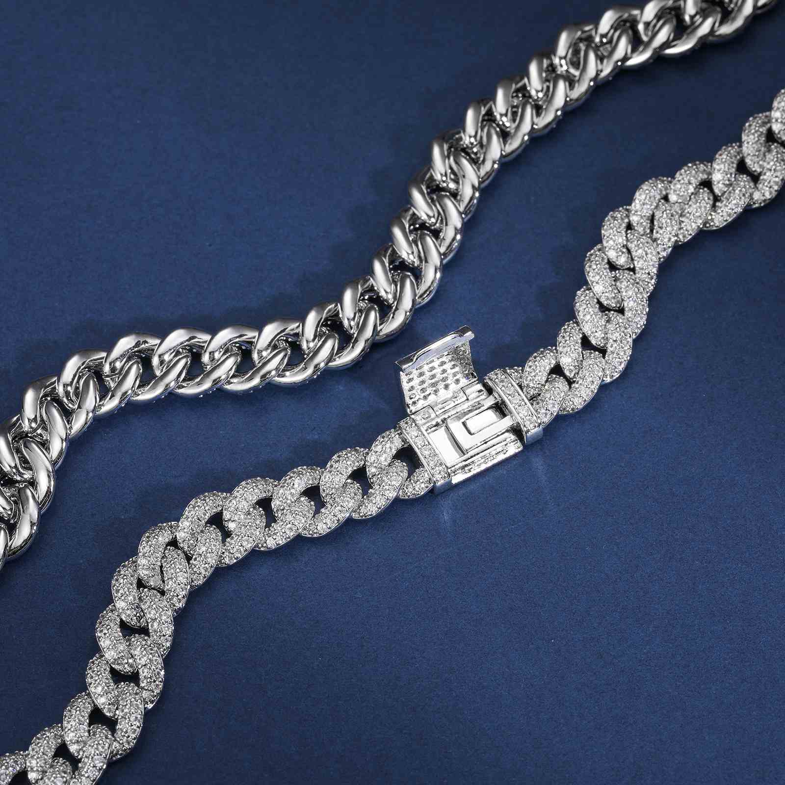 8mm 2 Rows Bubble Cuban Link Chain