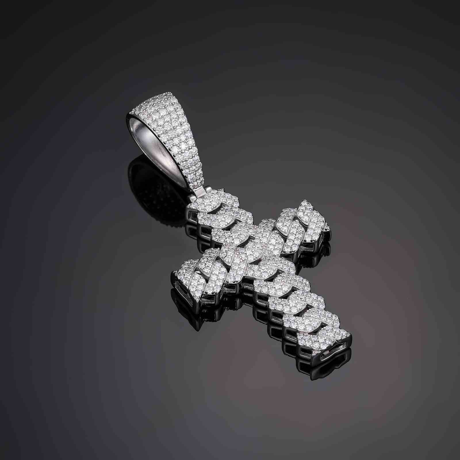 Iced Out Cuban Cross Pendant