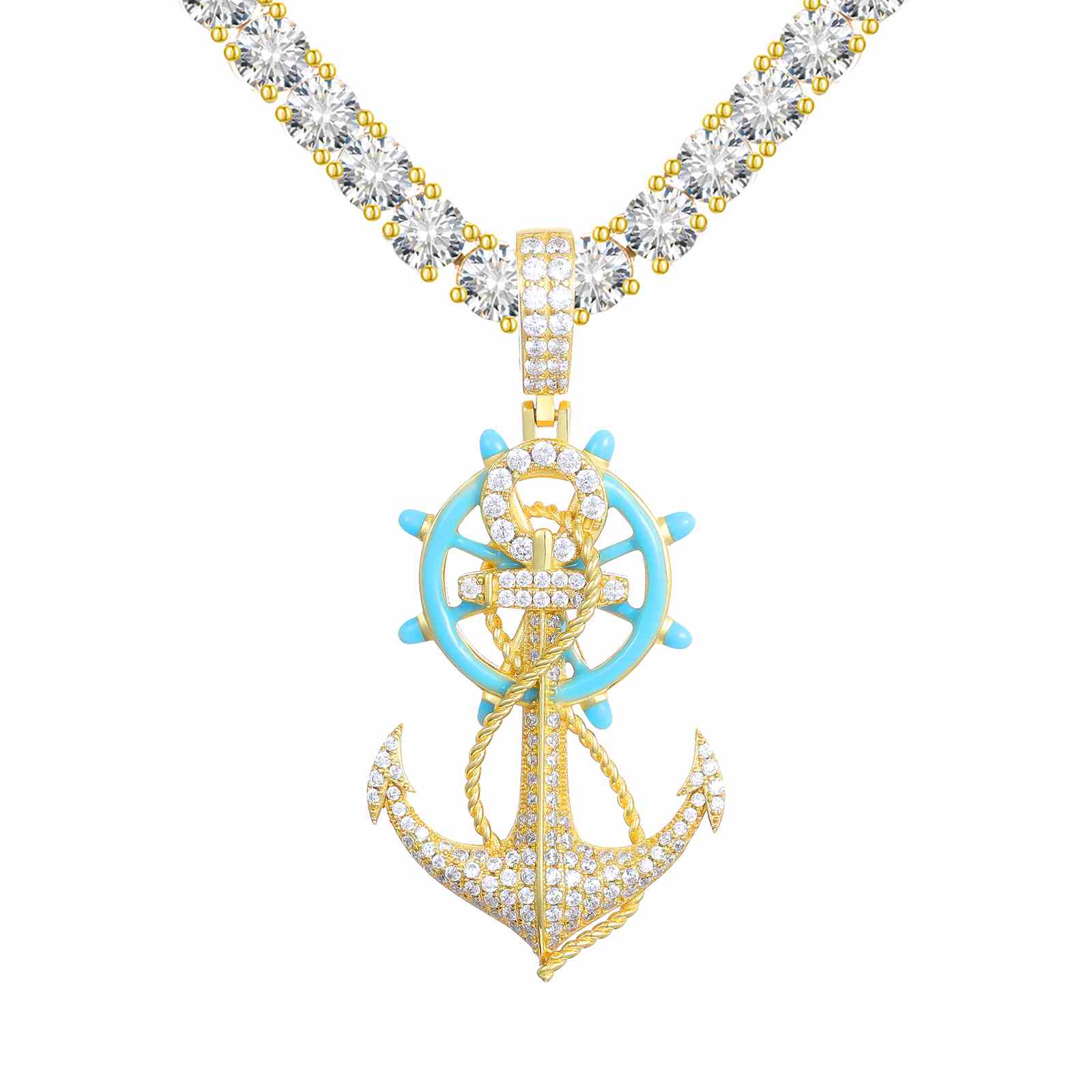 Glow In The Dark Rudder Anchor Pendant