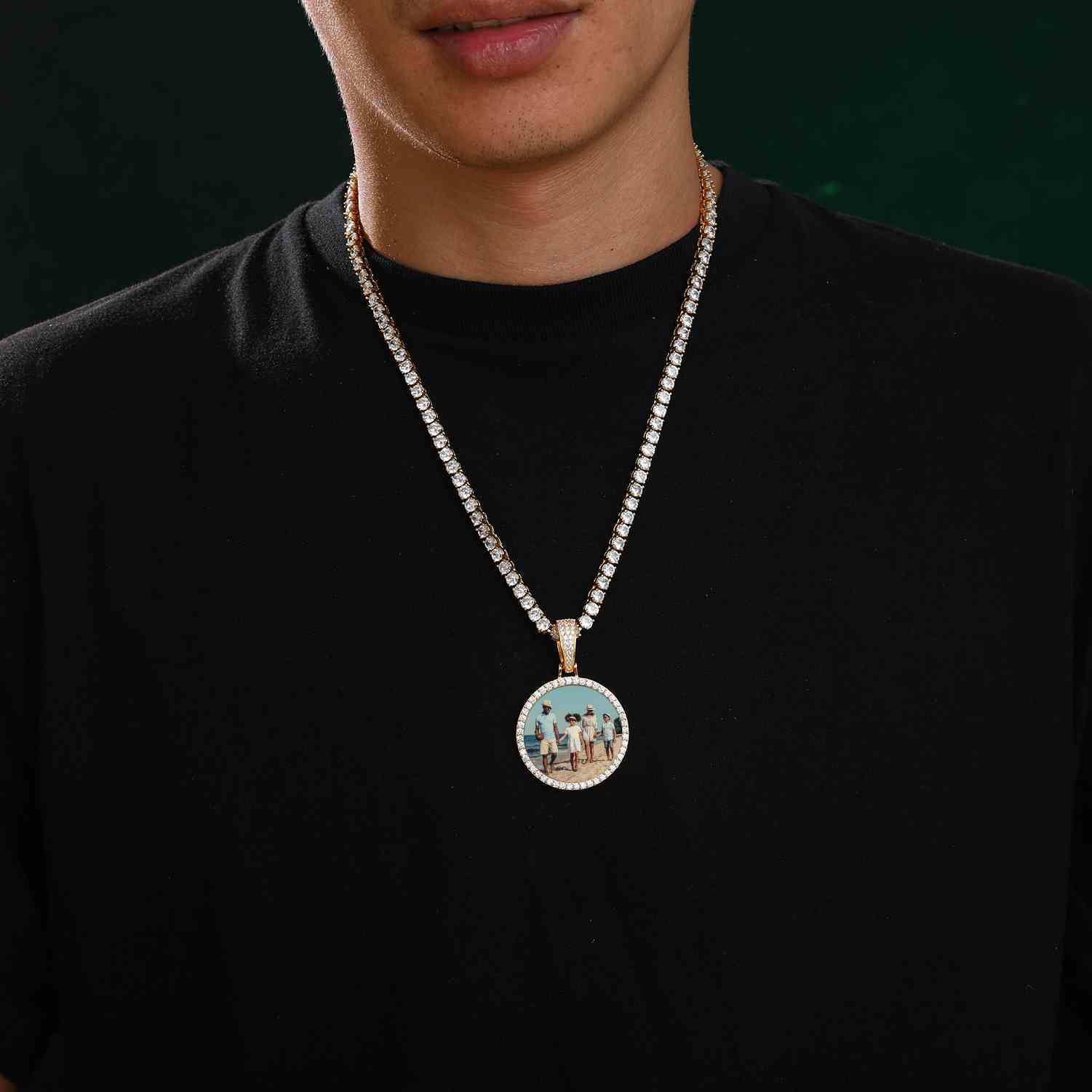 35mm Round Photo Frame Pendant