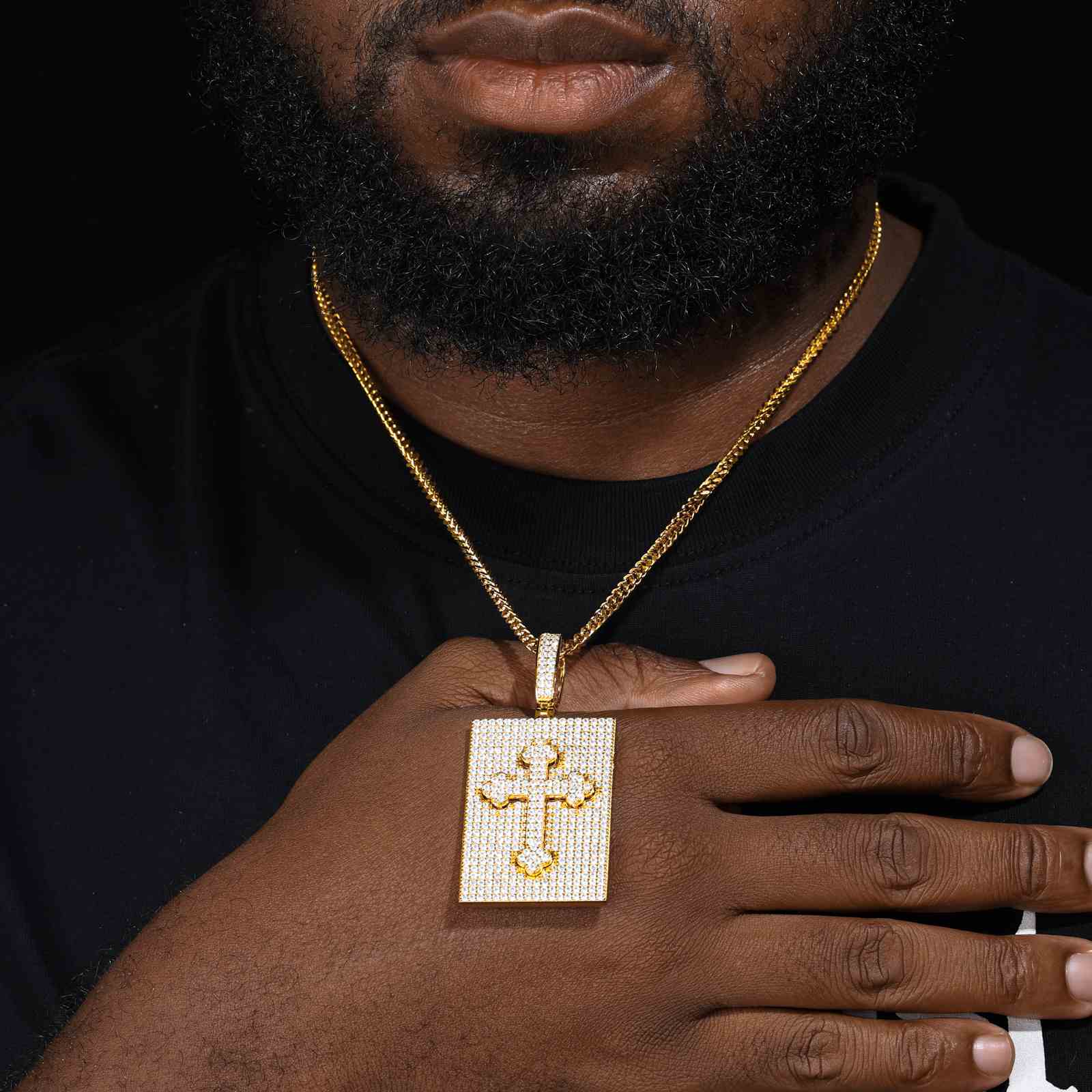 Creative Dual Use Iris Cross Pendant