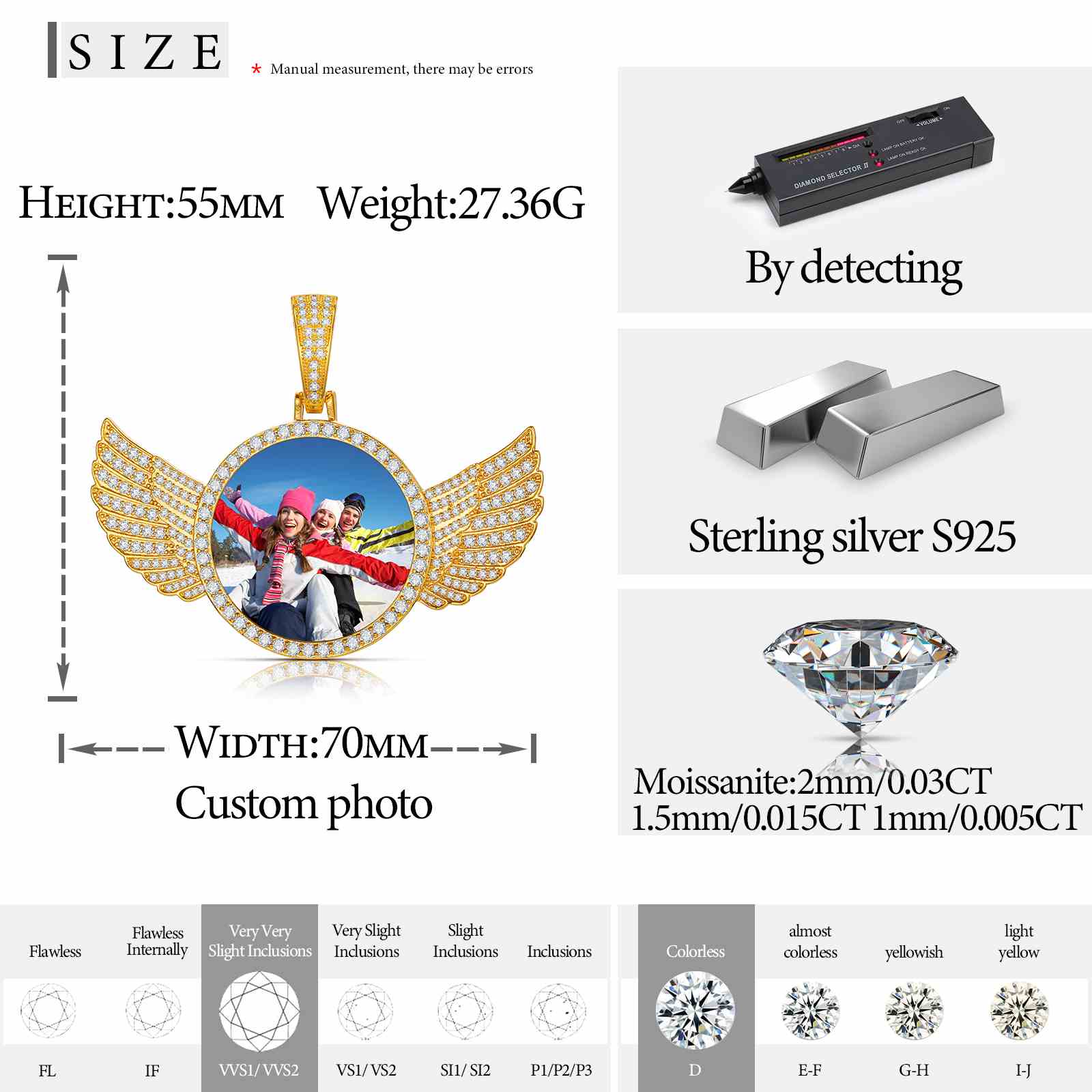 Angle Wing Picture Pendant