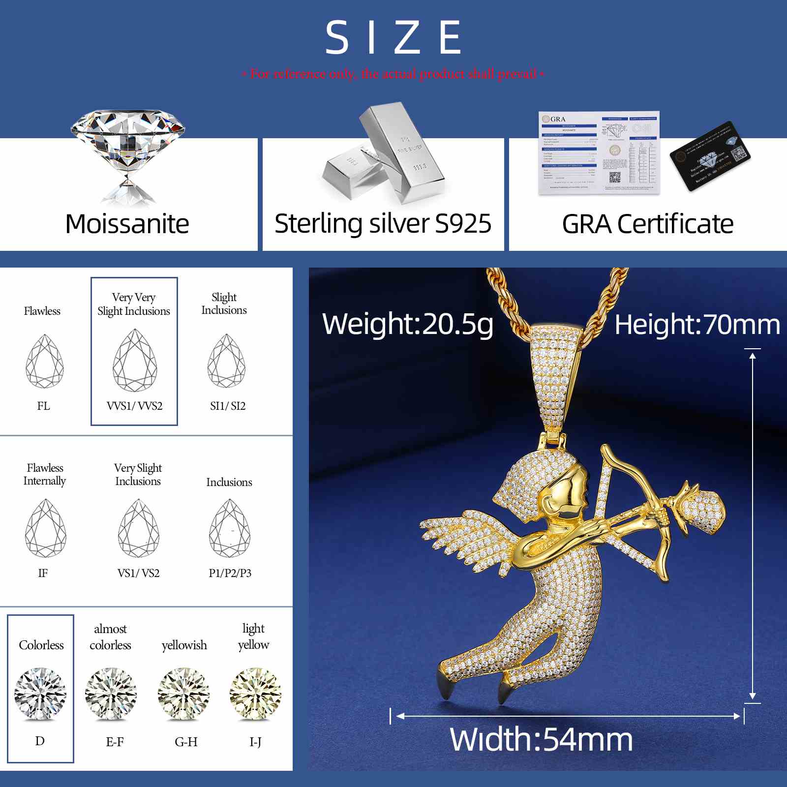 Angel Cupids Rose Arrow Pendant