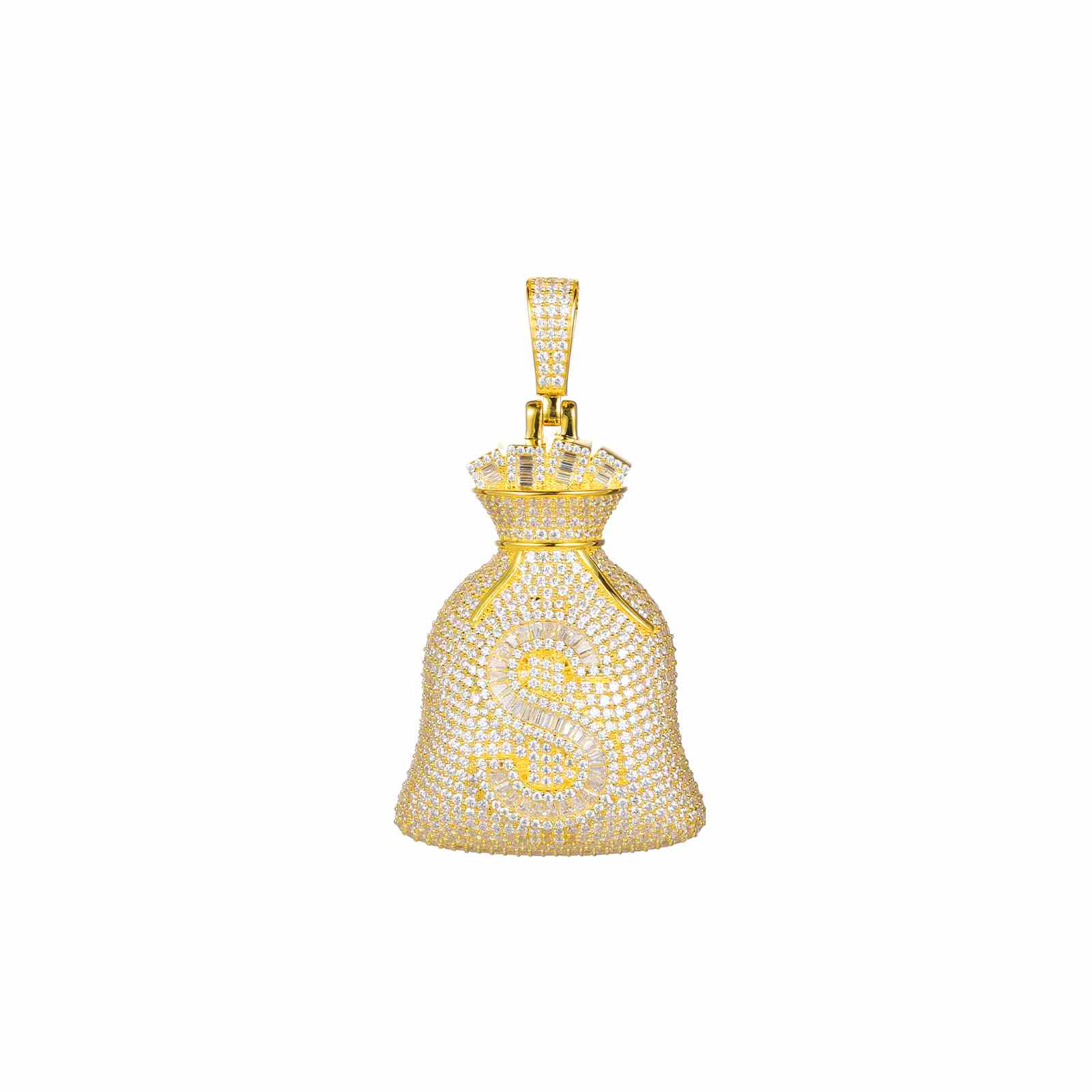 3 Sizes Baguette Dollar Money Bag Pendant