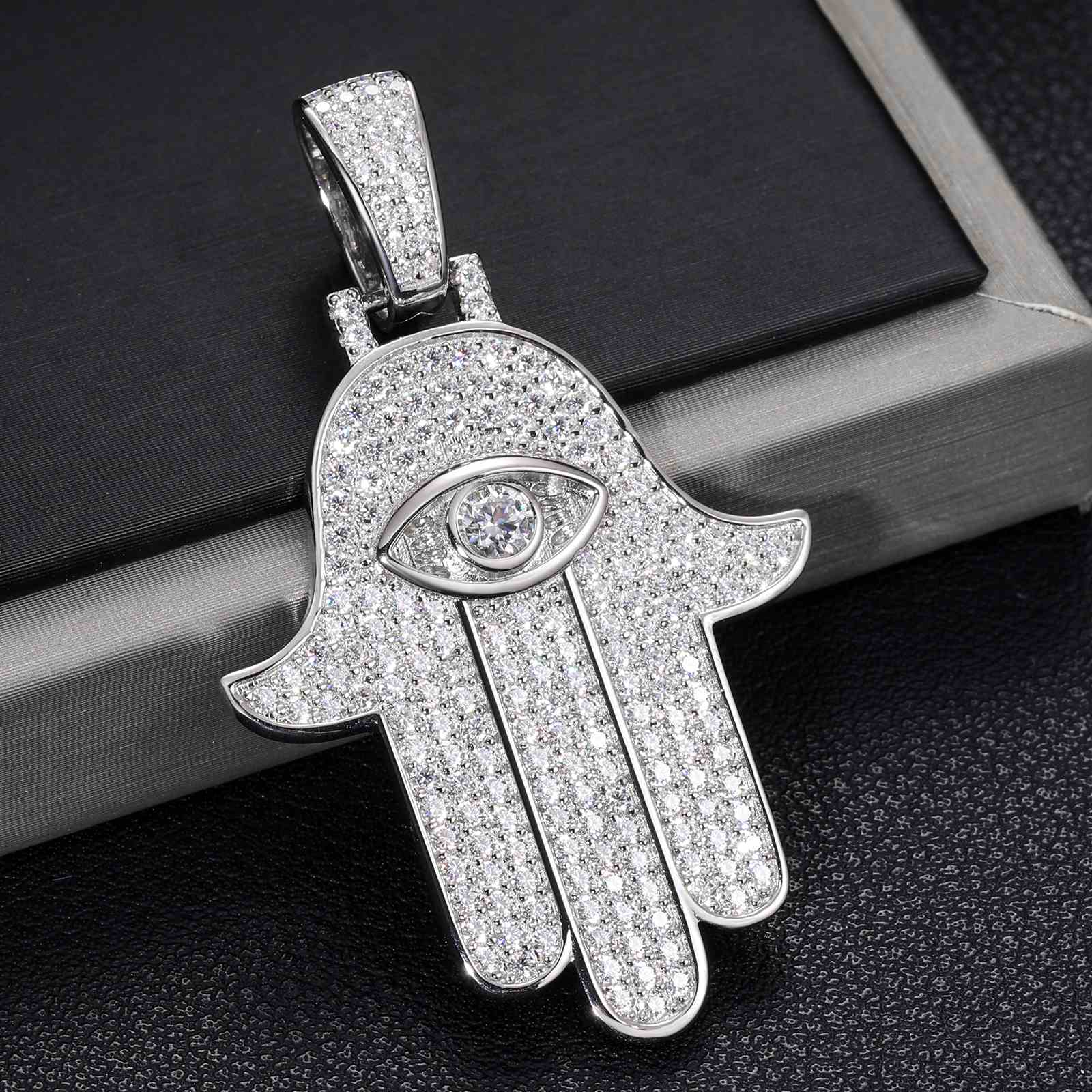 Evil Eye Hamsa Hand Pendant